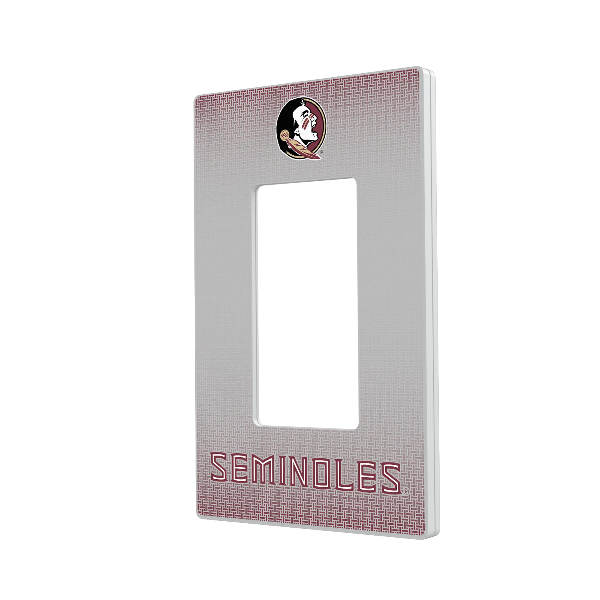 Florida State University Seminoles Linen Hidden-Screw Light Switch Plate#Style_Single Rocker