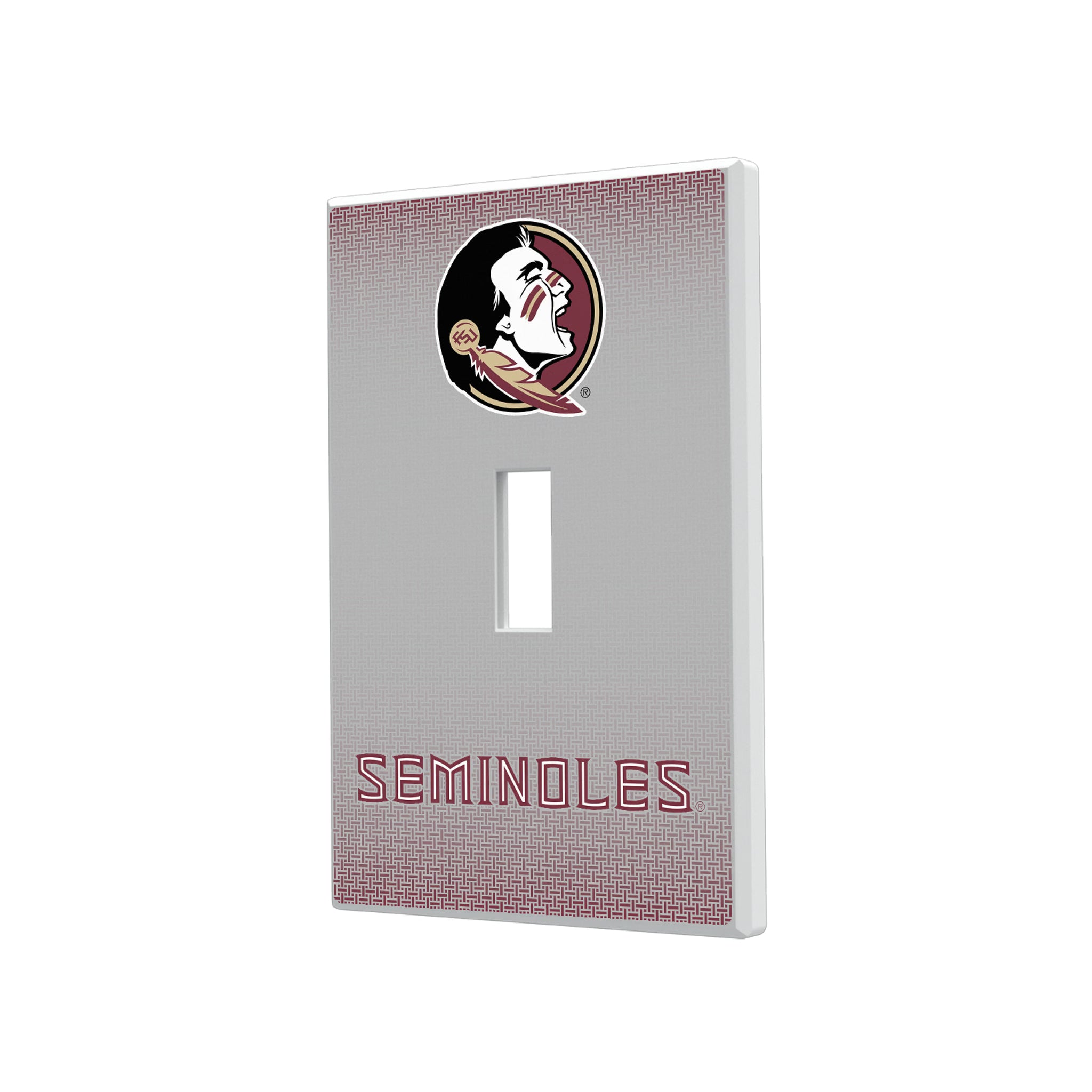 Florida State University Seminoles Linen Hidden-Screw Light Switch Plate#Style_Single Toggle
