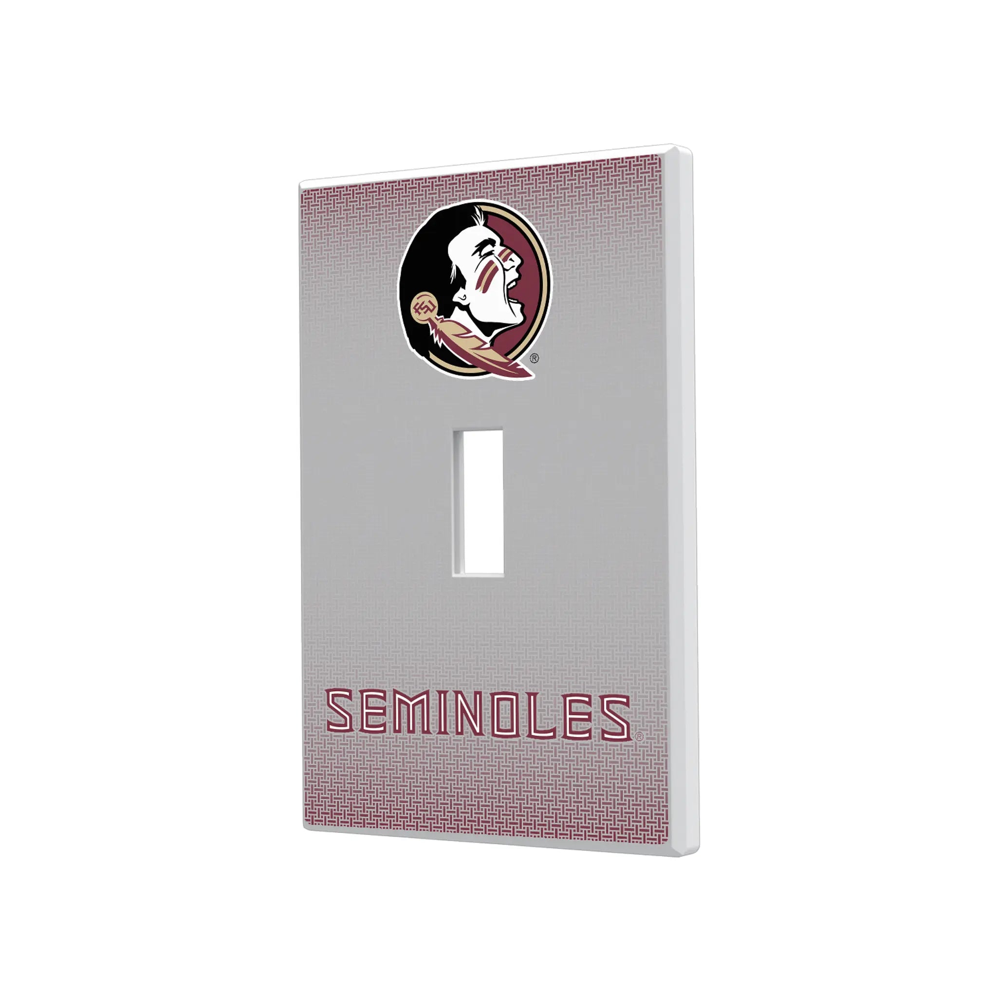 Florida State University Seminoles Linen Hidden-Screw Light Switch Plate#Style_Single Toggle
