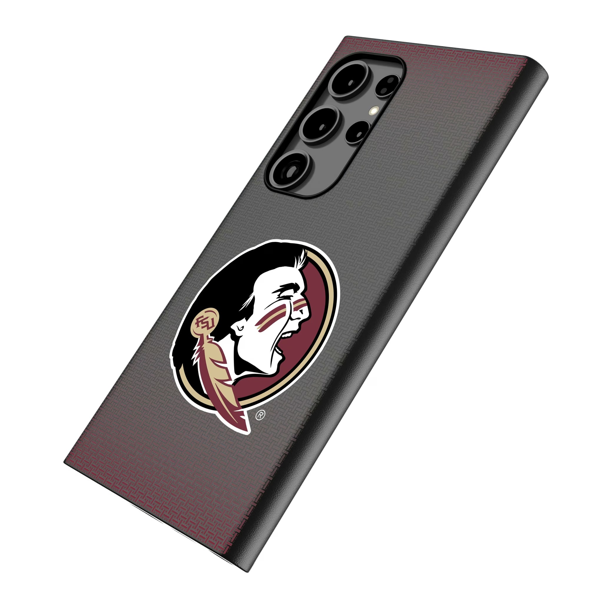 Florida State University Seminoles Linen Galaxy MagSafe Compatible Phone Case for Samsung Galaxy - Isometric View