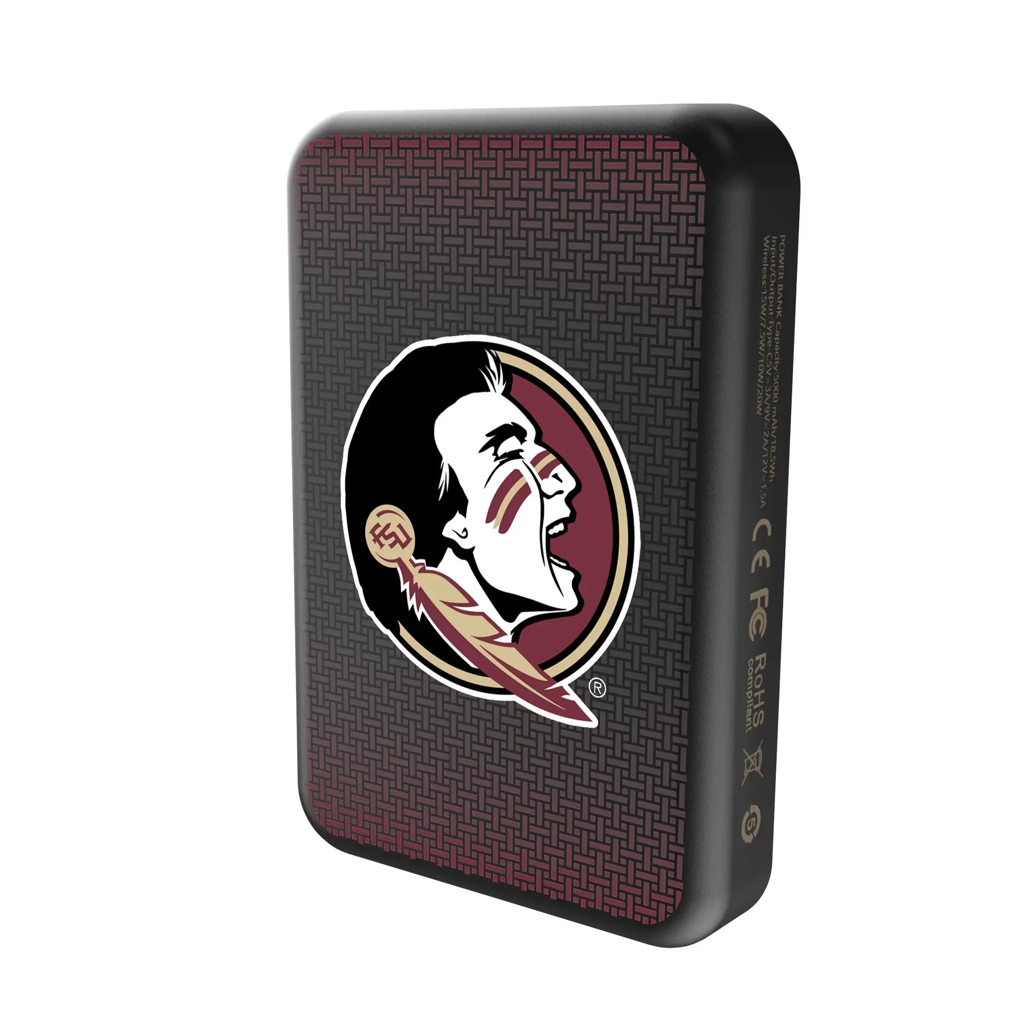Florida State University Seminoles Linen Wireless Mag Power Bank