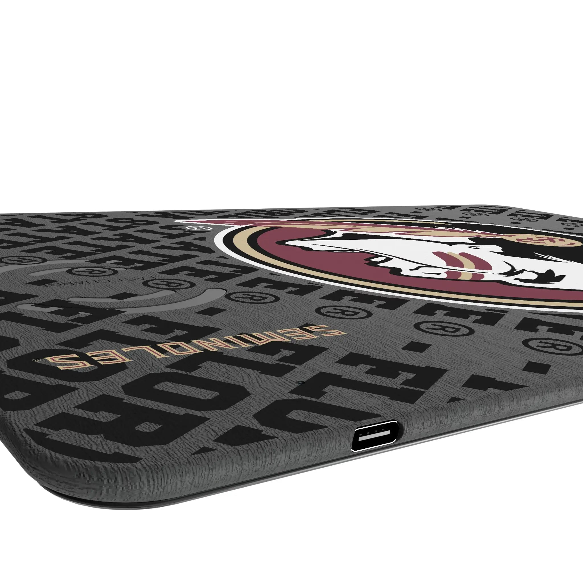 Florida State University Seminoles Monocolor Tilt 15-Watt Wireless Charger and Mouse Pad
