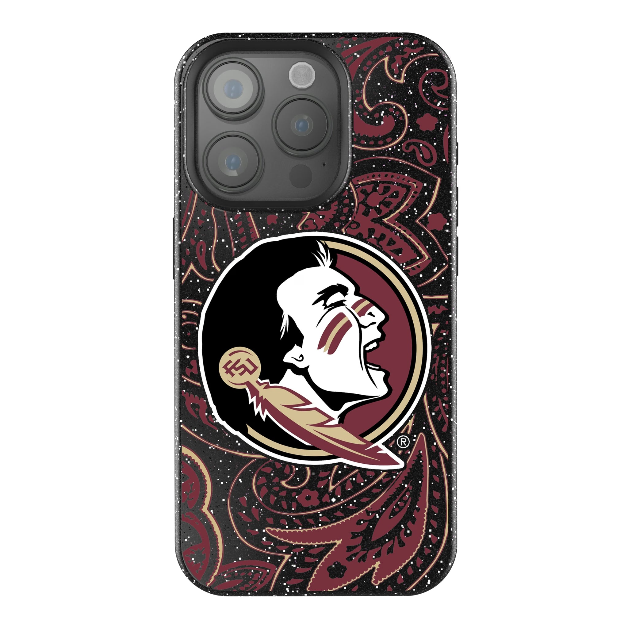 Florida State University Seminoles Paisley iPhone Bling Phone Case for Apple iPhone