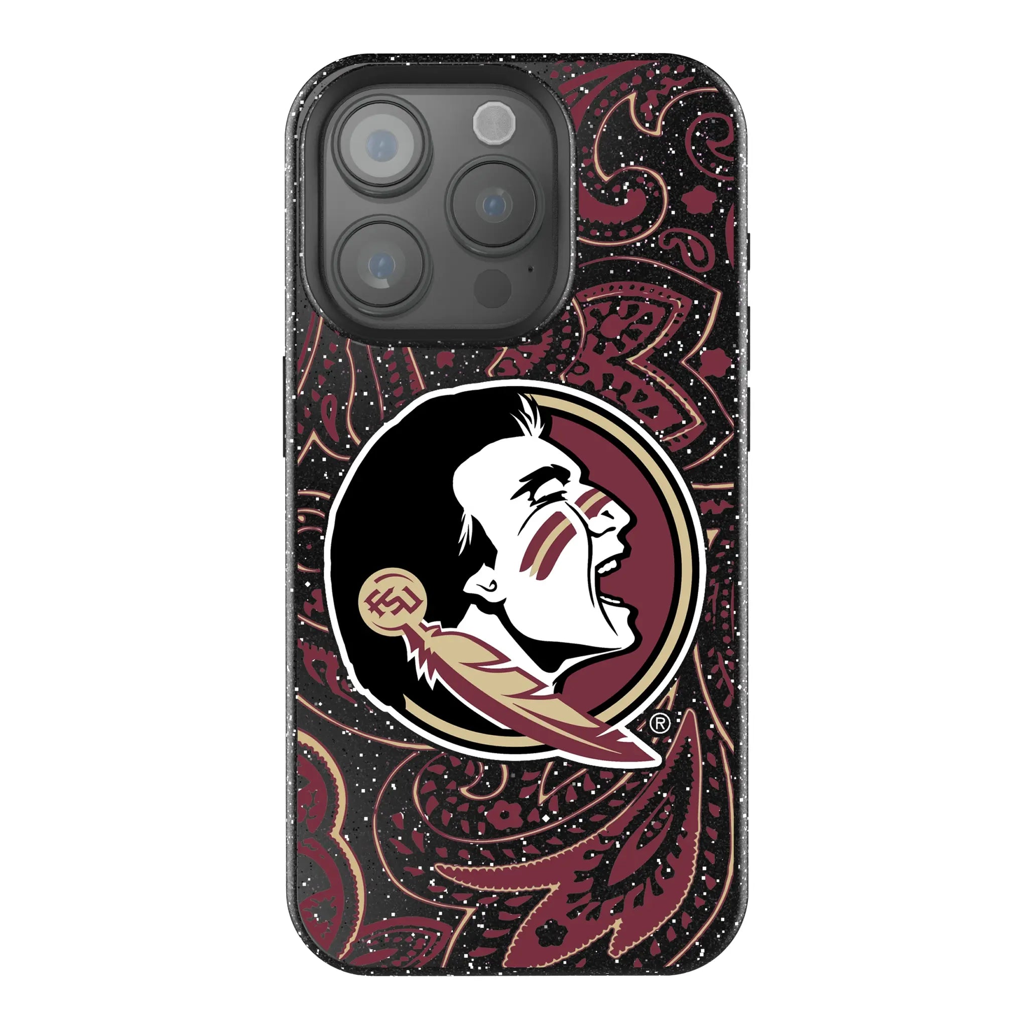Florida State University Seminoles Paisley iPhone Bling Phone Case for Apple iPhone