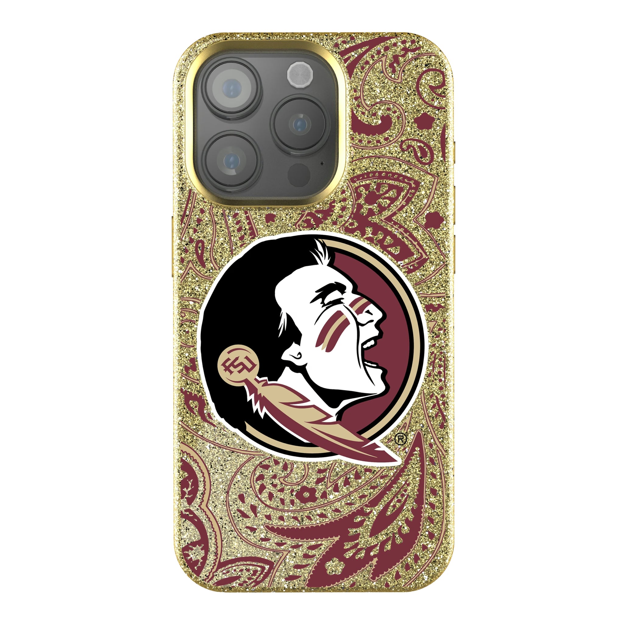 Florida State University Seminoles Paisley iPhone Bling Phone Case for Apple iPhone