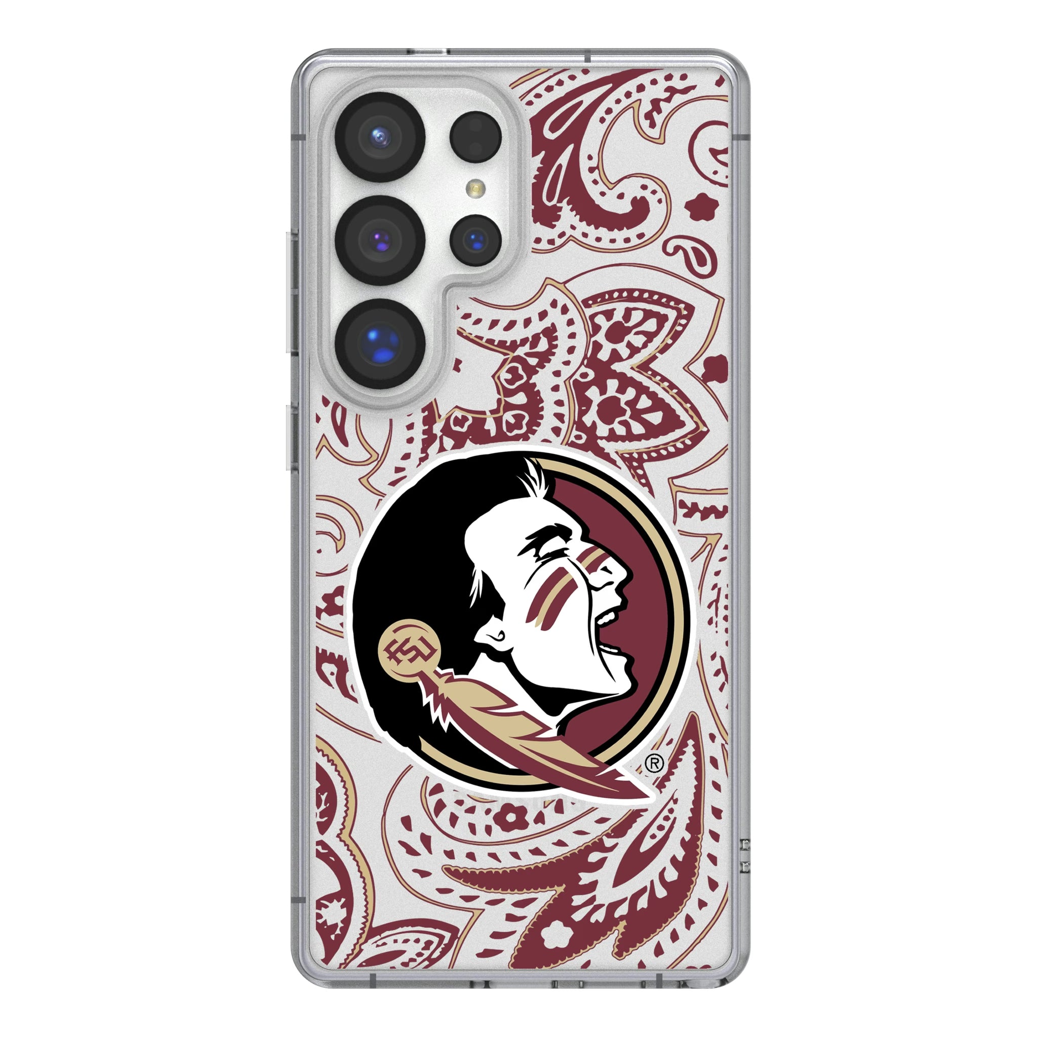 Florida State University Seminoles Paisley Galaxy Clear Phone Case for Samsung Galaxy