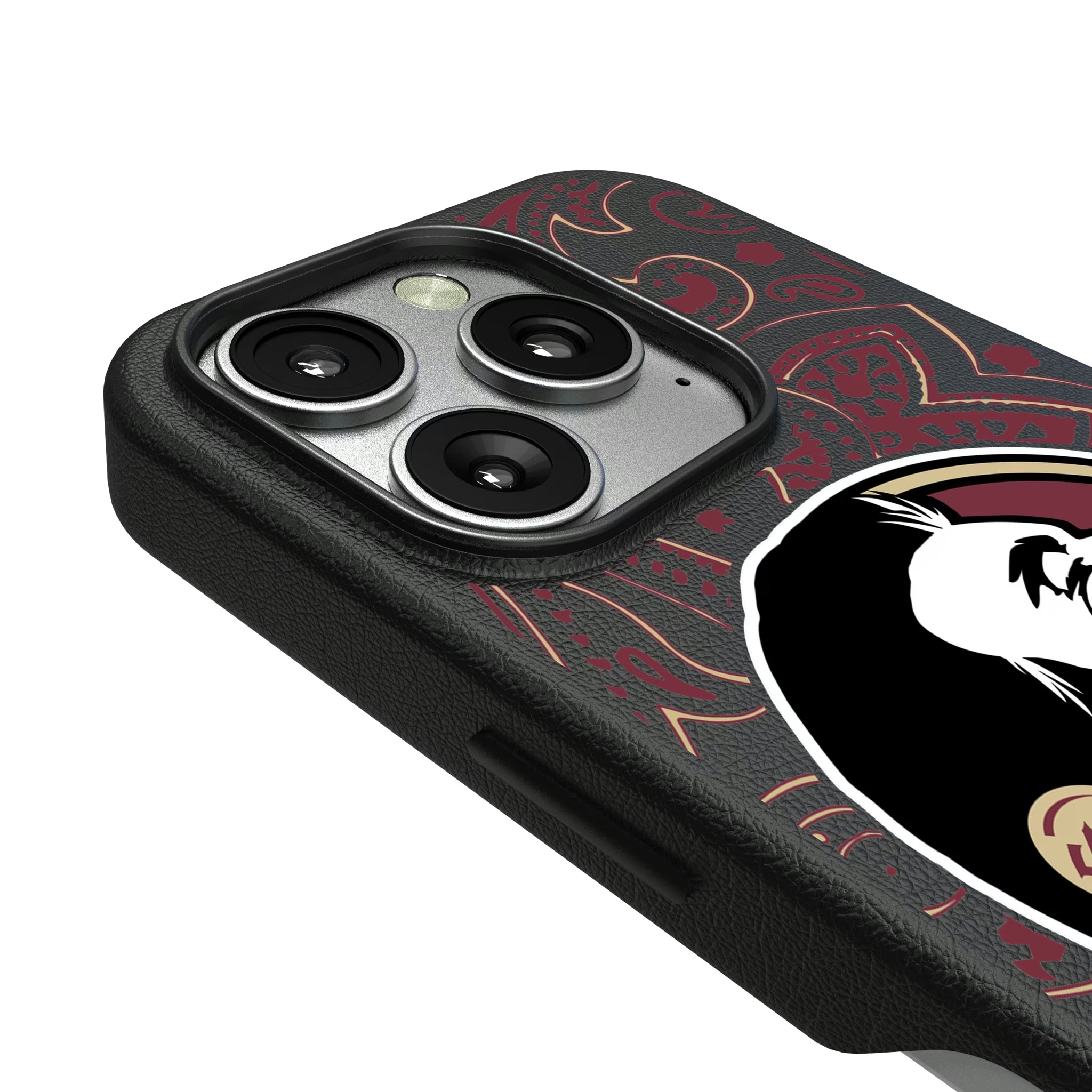 Florida State University Seminoles Paisley iPhone MagSafe Compatible Phone Case for Apple iPhone - Detail