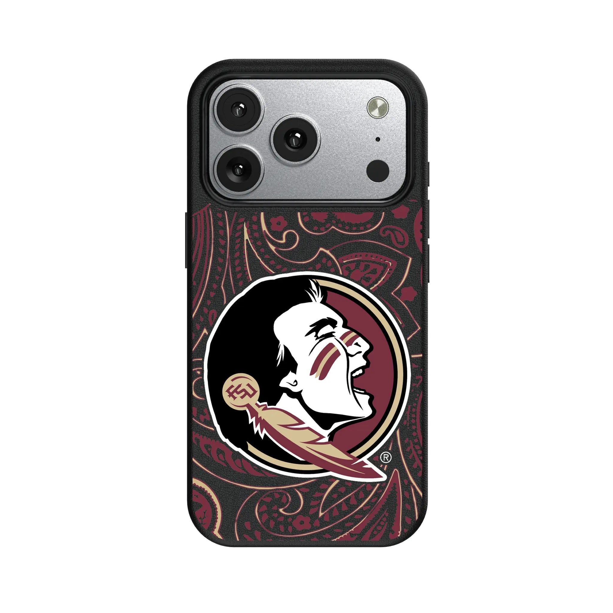 Florida State University Seminoles Paisley iPhone MagSafe Compatible Phone Case for Apple iPhone#Device_iPhone 17 Pro