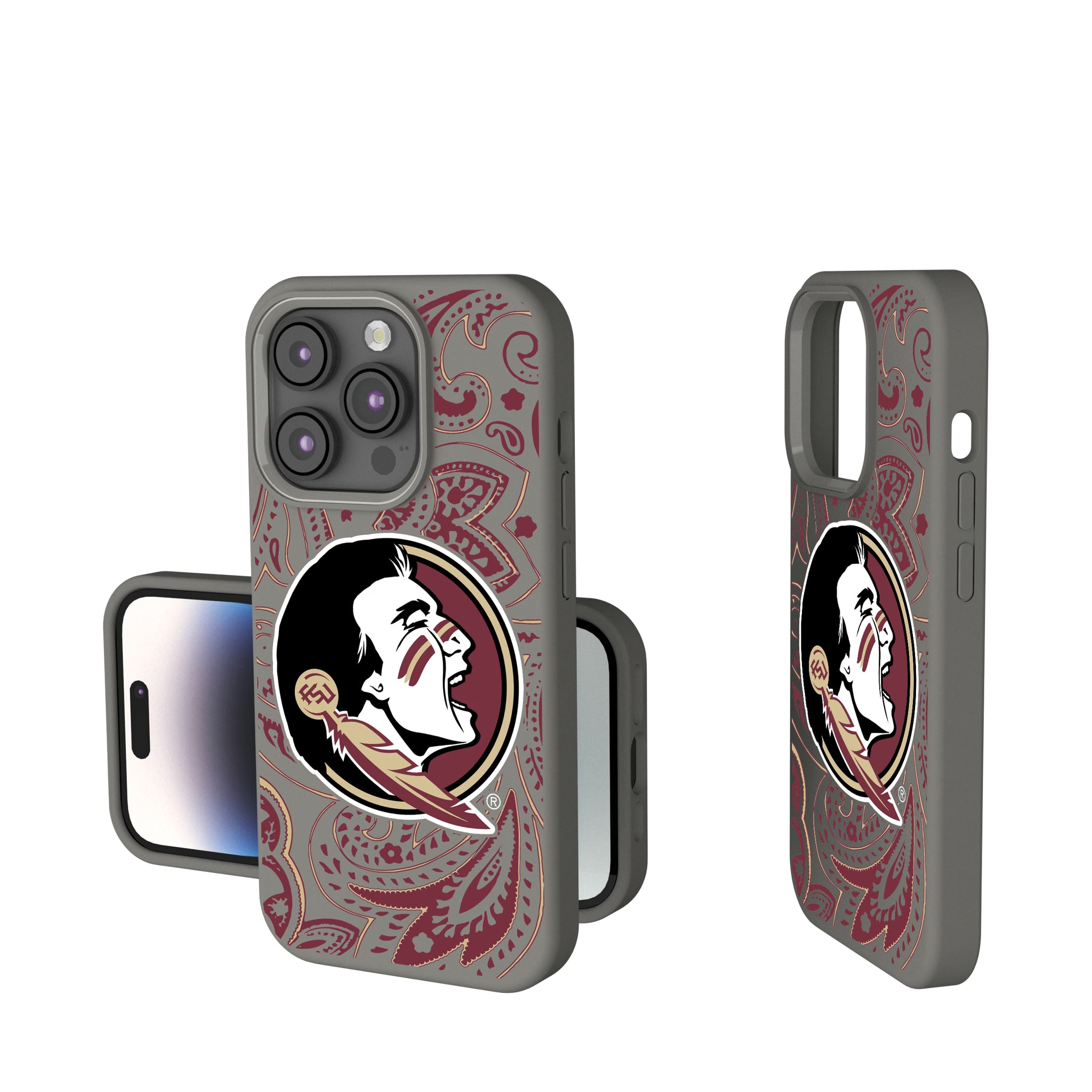 Florida State University Seminoles Paisley iPhone Soft Touch Phone Case for Apple iPhone