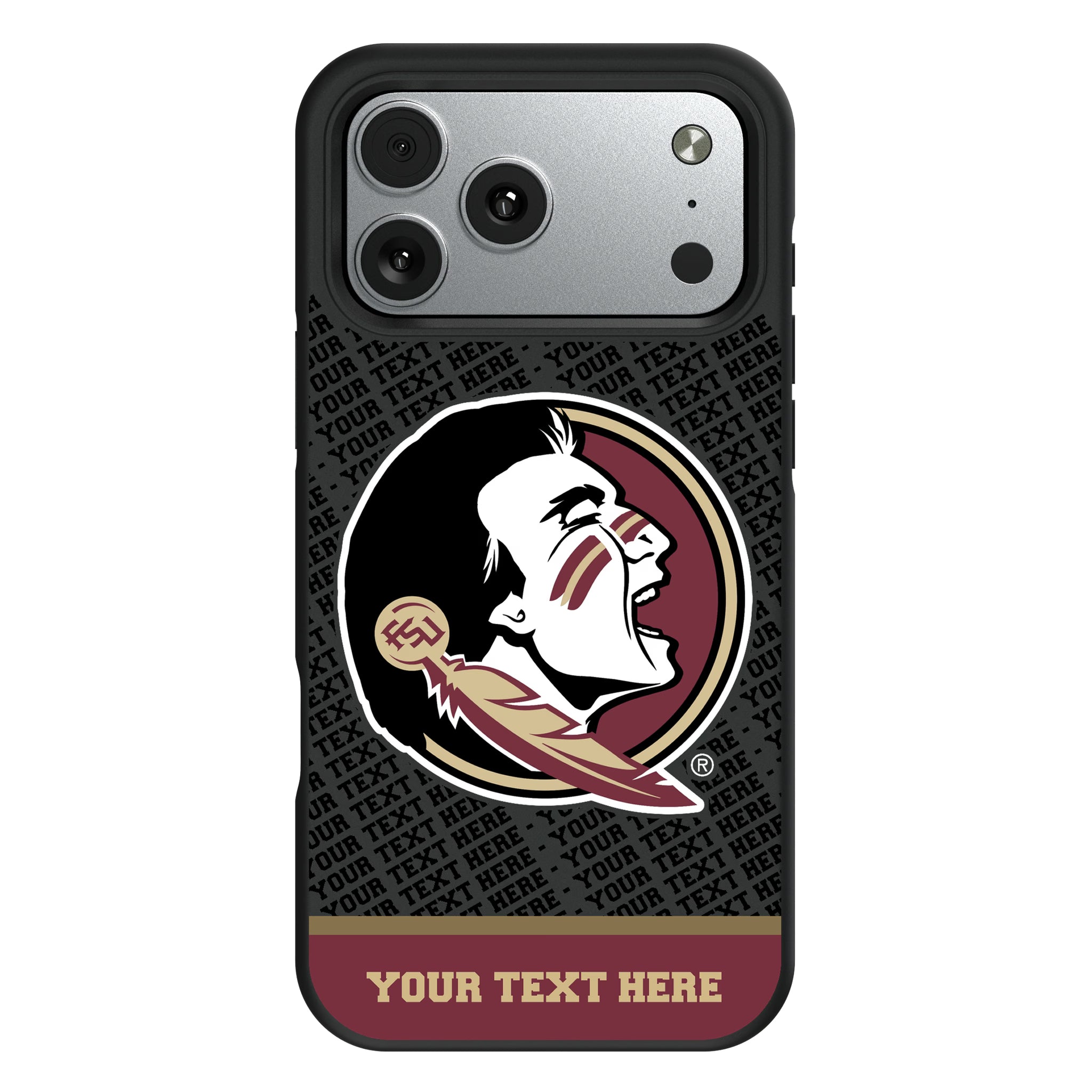 Florida State University Seminoles Personalized EndZone Plus iPhone Bump Phone Case for Apple iPhone#Device_iPhone 17 Pro Max