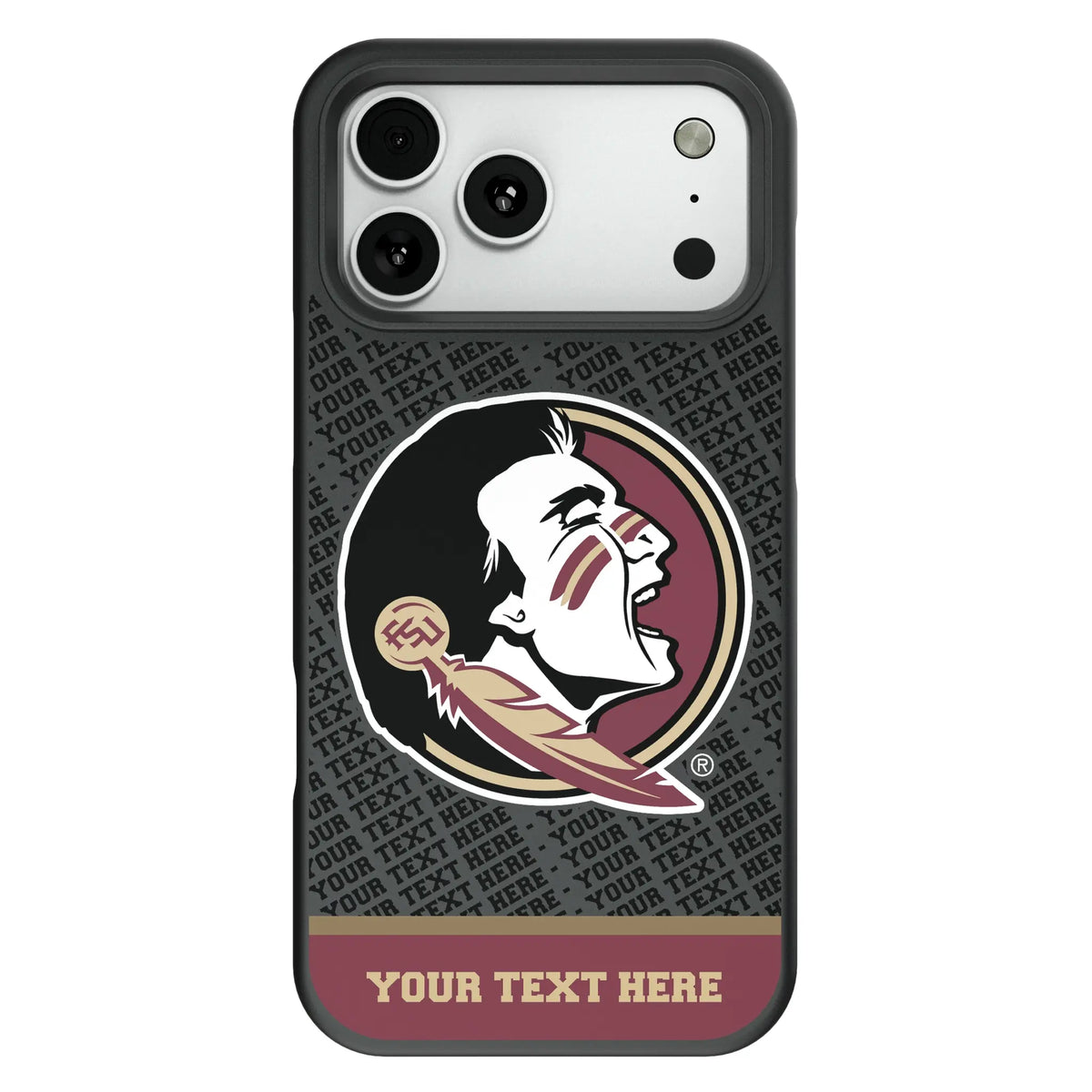 Florida State University Seminoles Personalized EndZone Plus Bump Phone Case for Apple iPhone
