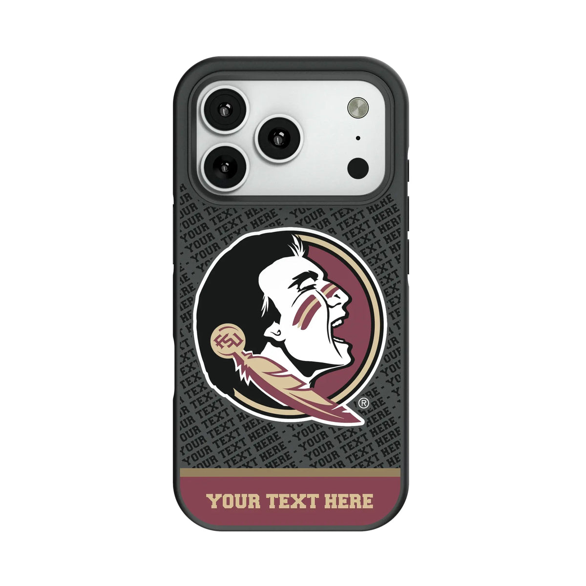 Florida State University Seminoles Personalized EndZone Plus Bump Phone Case for Apple iPhone