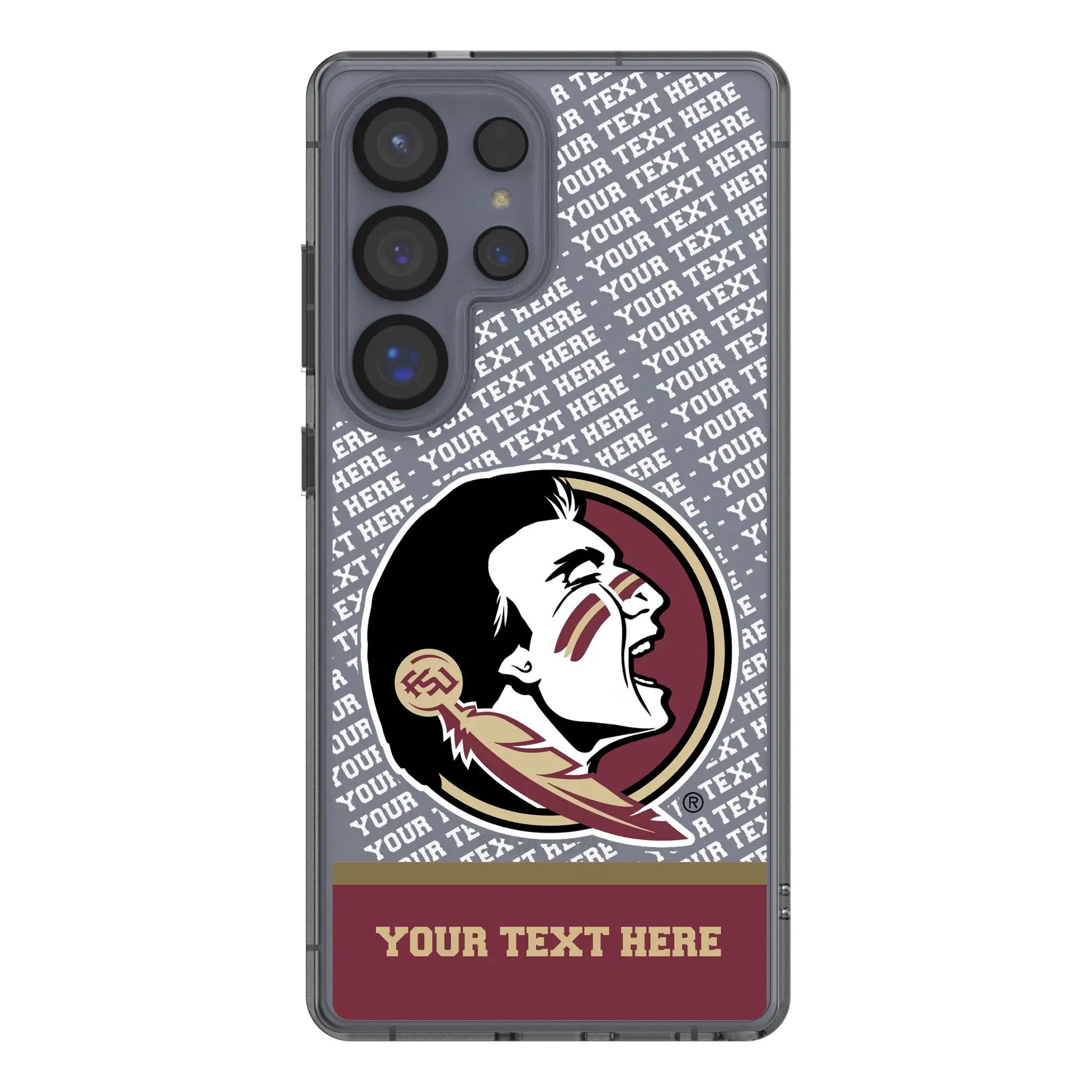 Florida State University Seminoles Personalized EndZone Plus Galaxy Clear Phone Case for Samsung Galaxy#Device_Galaxy S25 Ultra