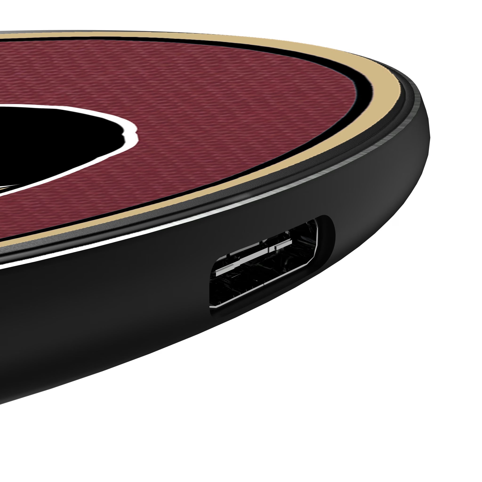 Florida State University Seminoles Personalized Endzone Solid 15-Watt Wireless Charger - Detail