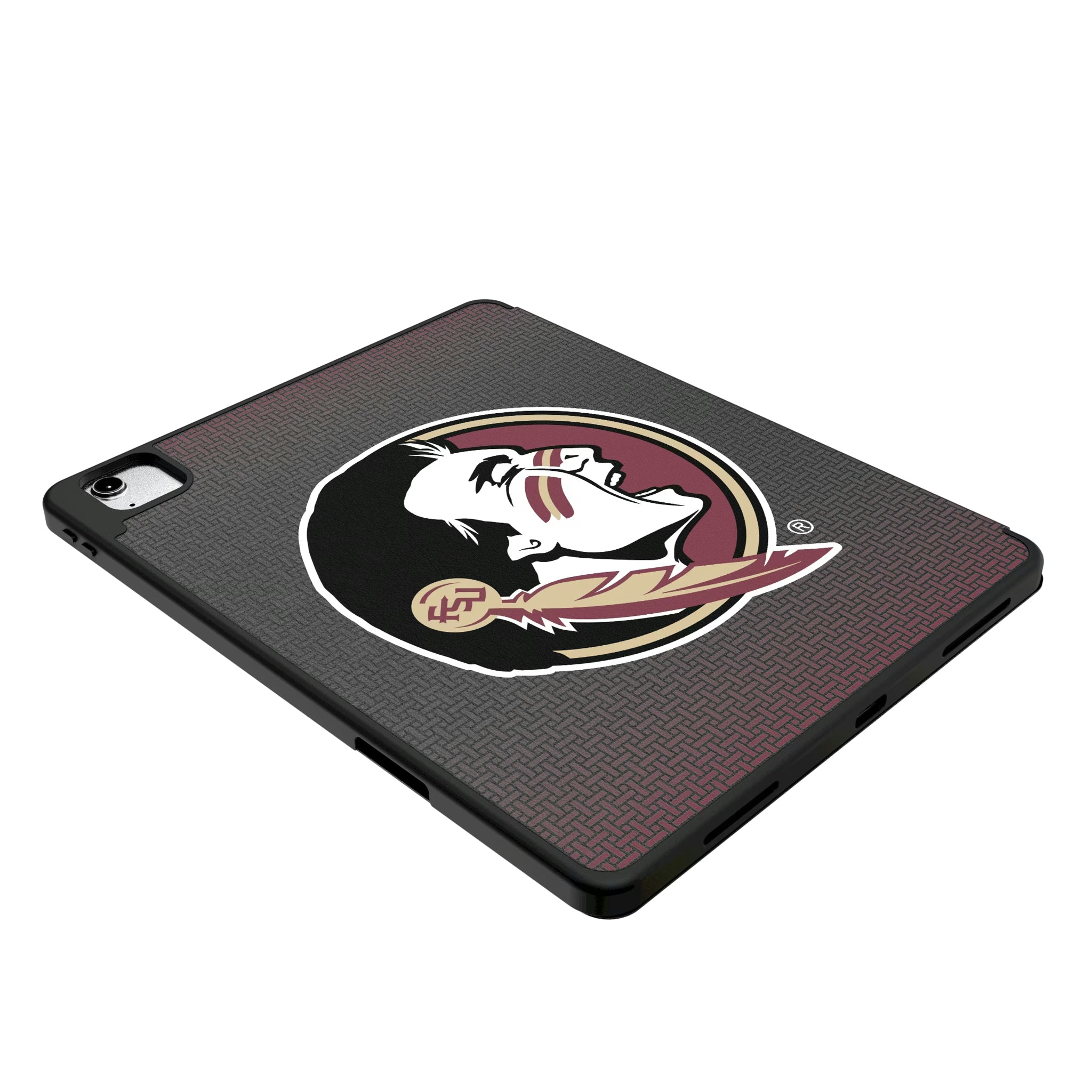 Florida State University Seminoles Personalized Linen iPad Tablet Case for Apple iPad - Isometric View
