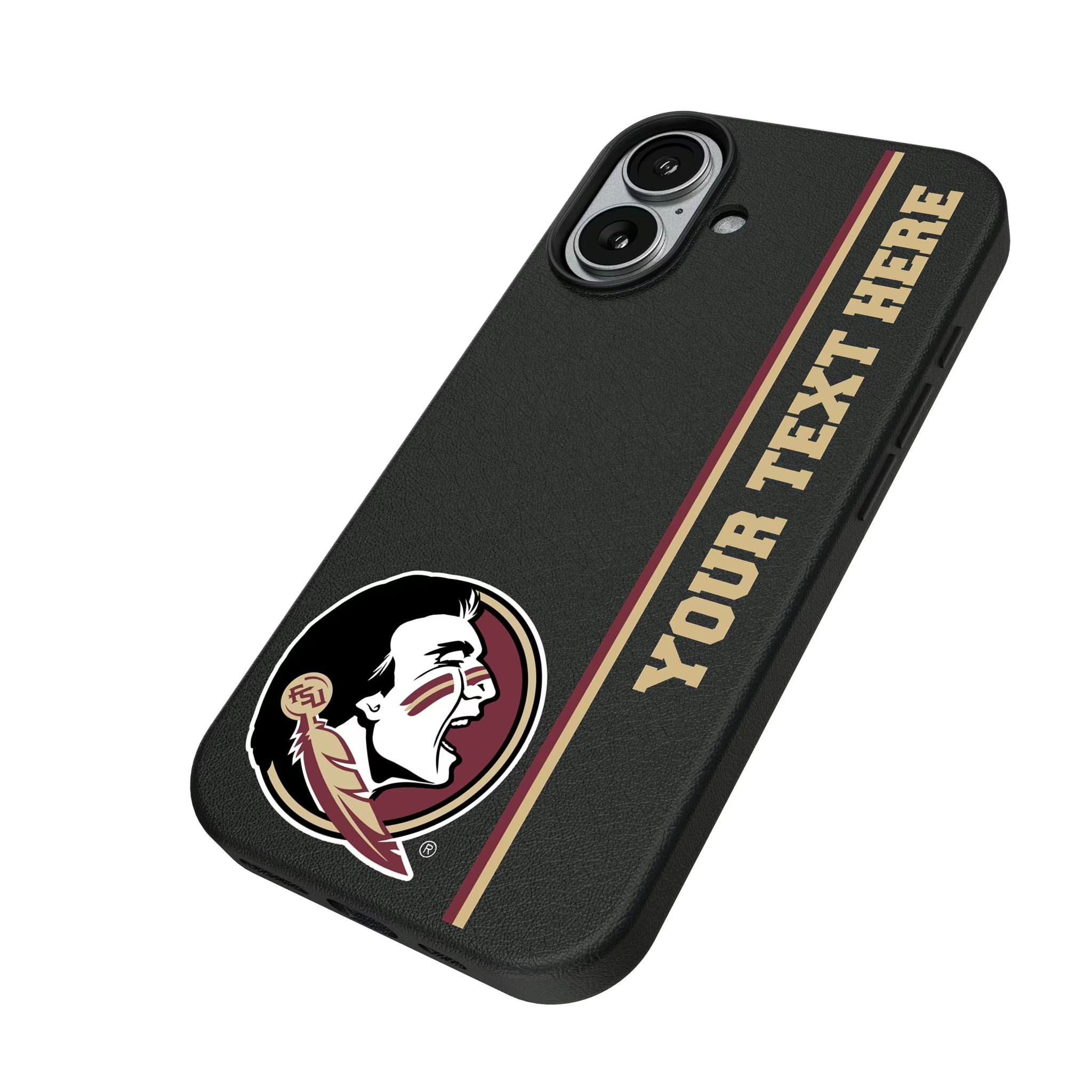 Florida State University Seminoles Personalized Sidebard iPhone MagSafe Compatible Phone Case for Apple iPhone - Isometric View#Device_iPhone 17