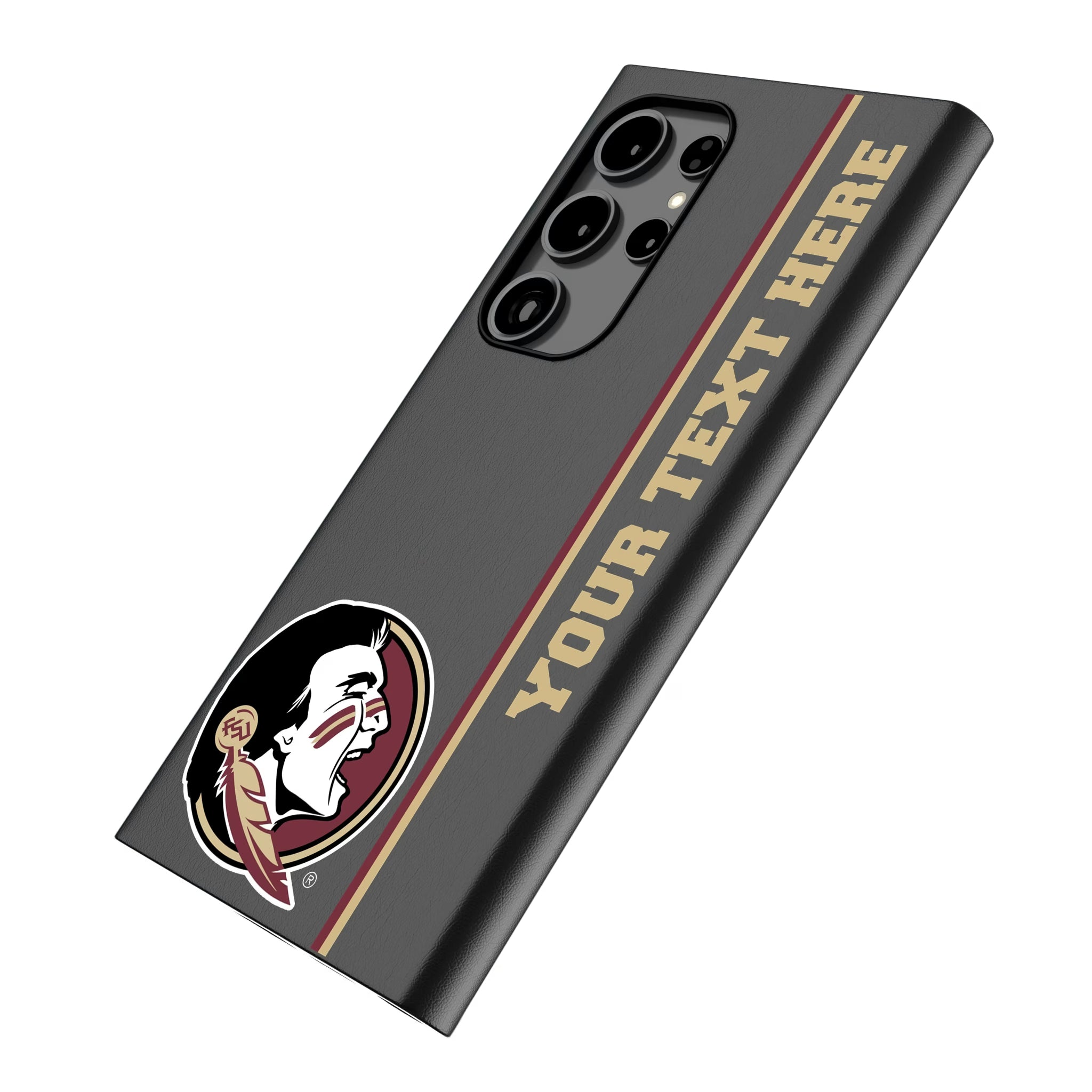 Florida State University Seminoles Personalized Sidebard Galaxy MagSafe Compatible Phone Case for Samsung Galaxy - Isometric View