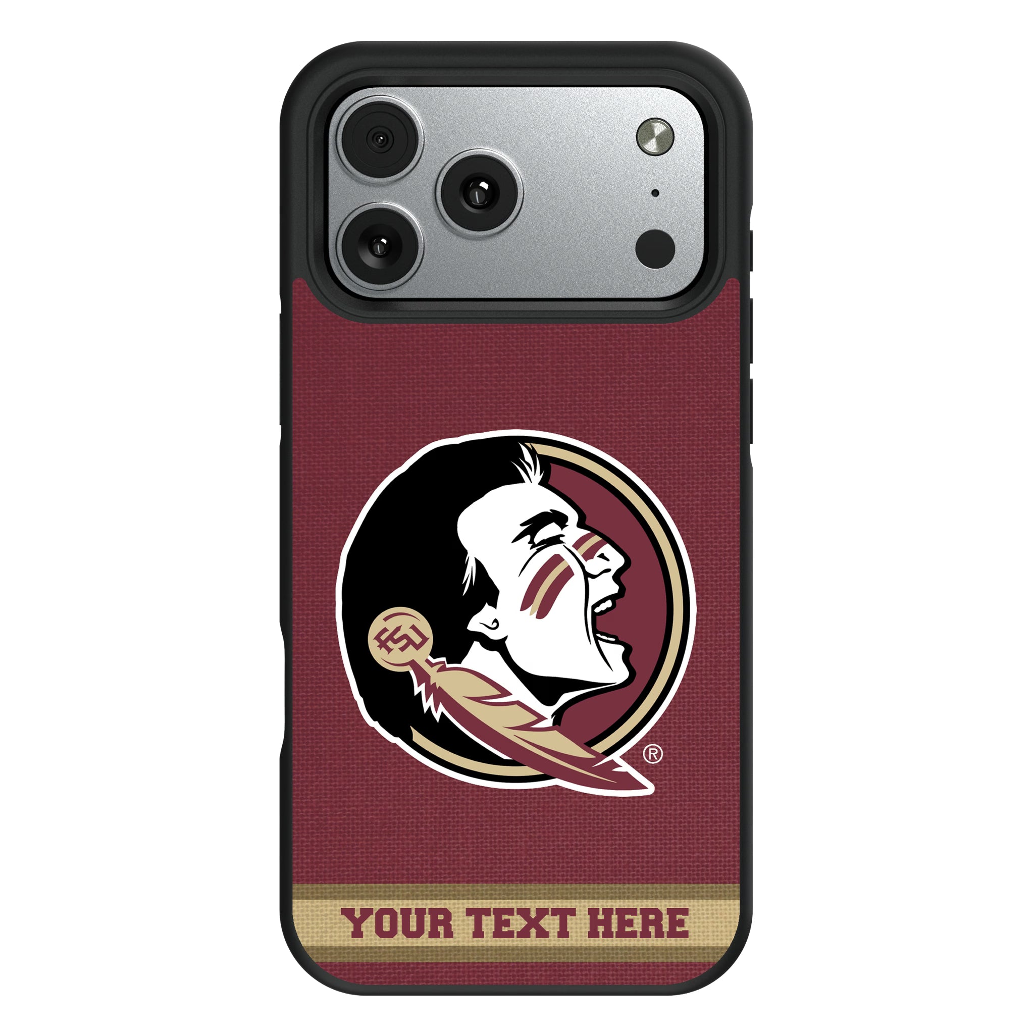 Florida State University Seminoles Personalized Stripe iPhone Bump Phone Case for Apple iPhone#Device_iPhone 17 Pro Max