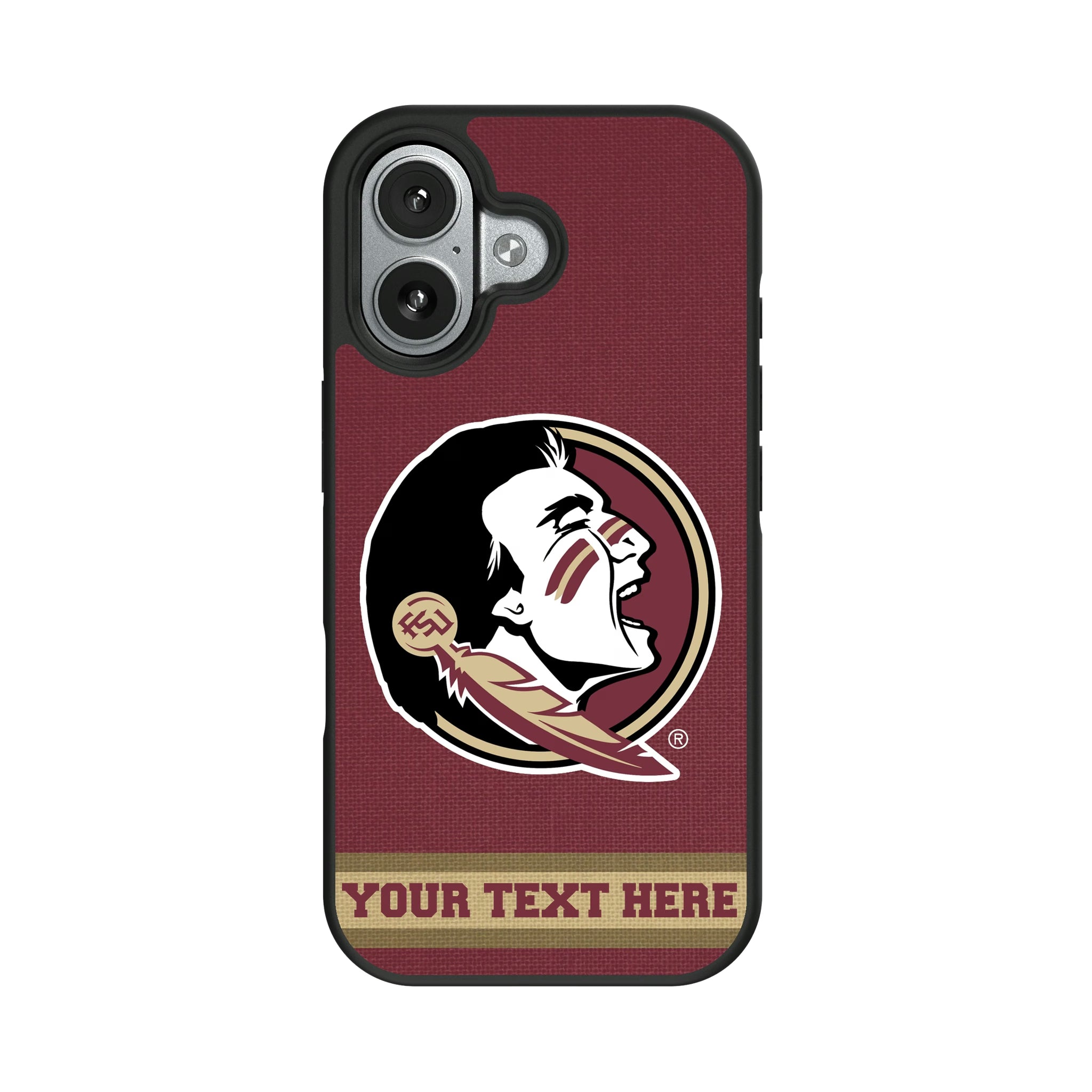 Florida State University Seminoles Personalized Stripe iPhone Bump Phone Case for Apple iPhone#Device_iPhone 17