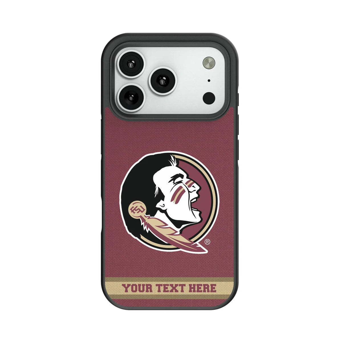 Florida State University Seminoles Personalized Stripe Bump Phone Case for Apple iPhone