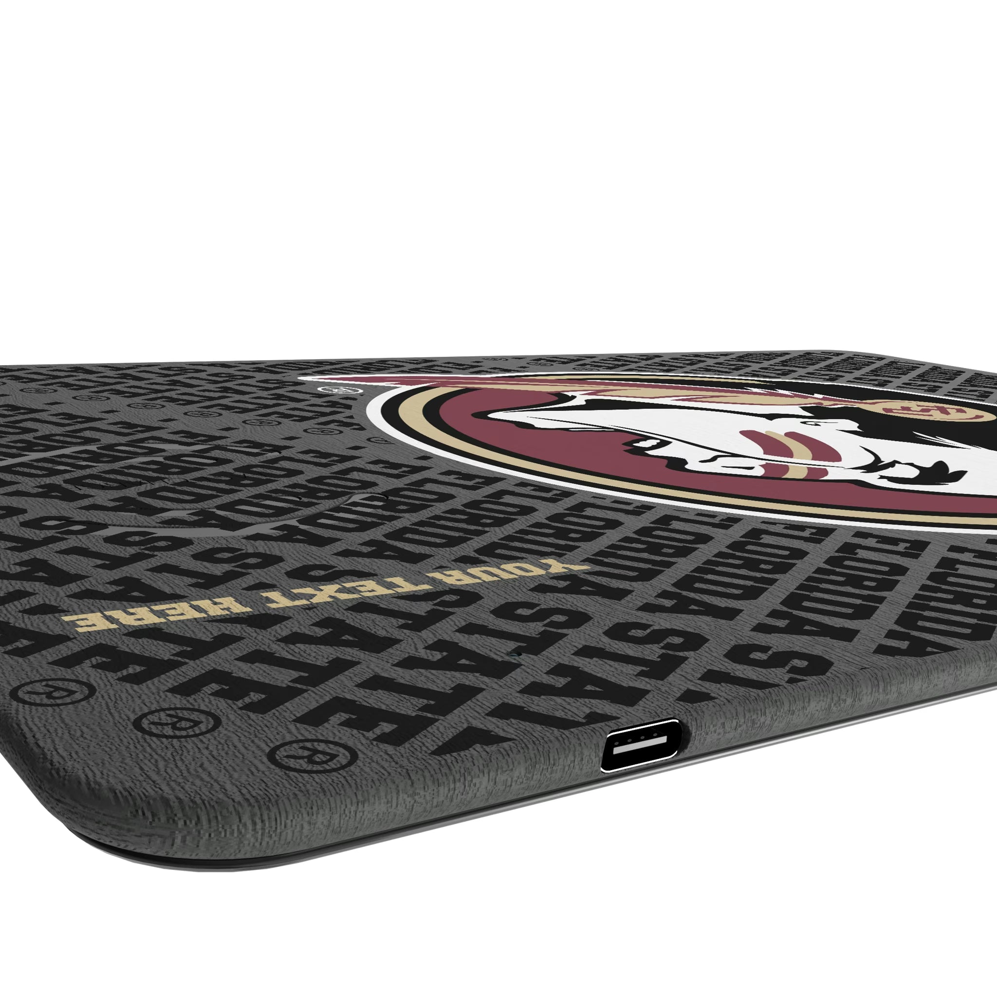 Florida State University Seminoles Personalized Tilt 15-Watt Wireless Charger and Mouse Pad