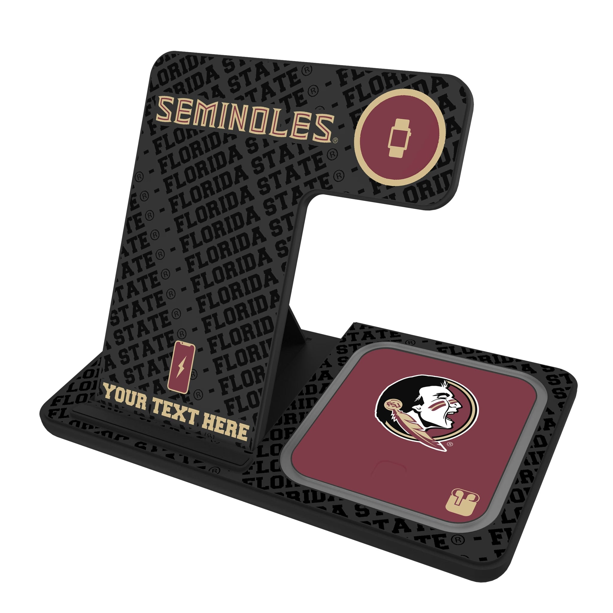Florida State University Seminoles Personalized Tilt 3 in 1 Charging Station