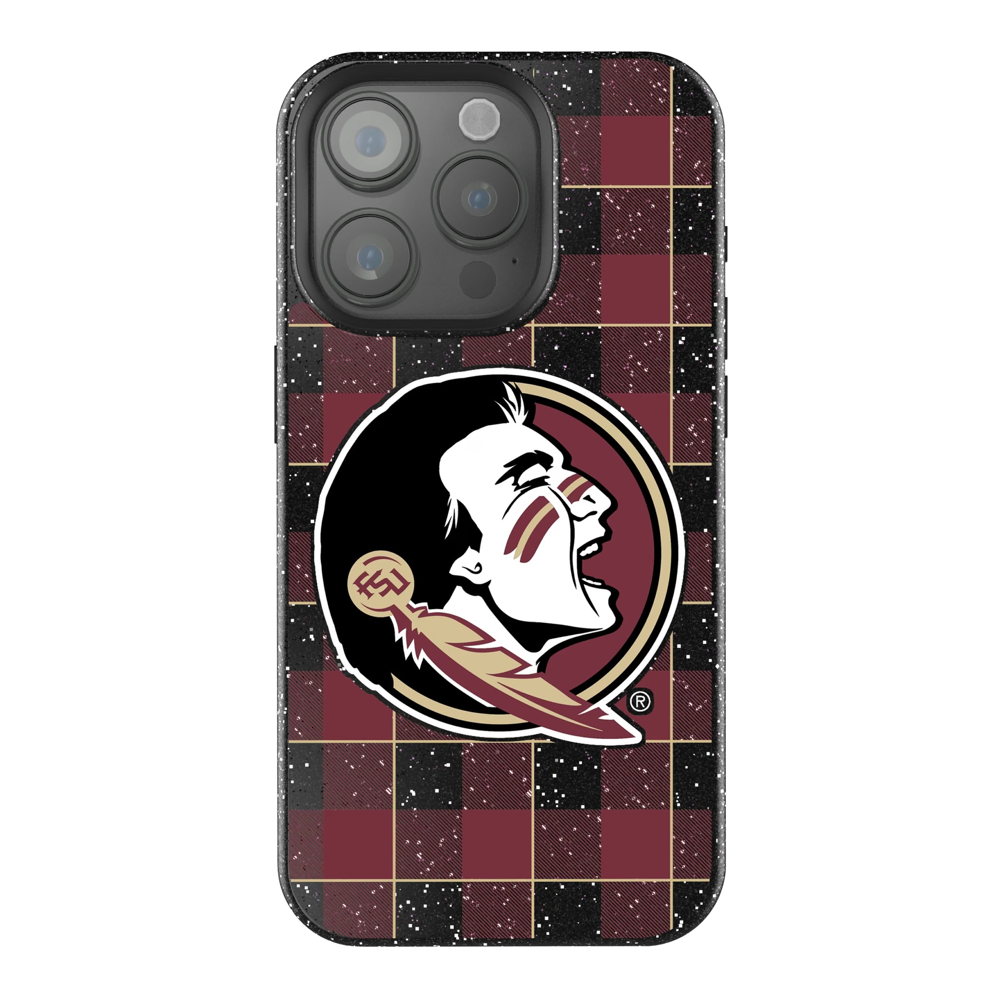 Florida State University Seminoles Plaid iPhone Bling Phone Case for Apple iPhone