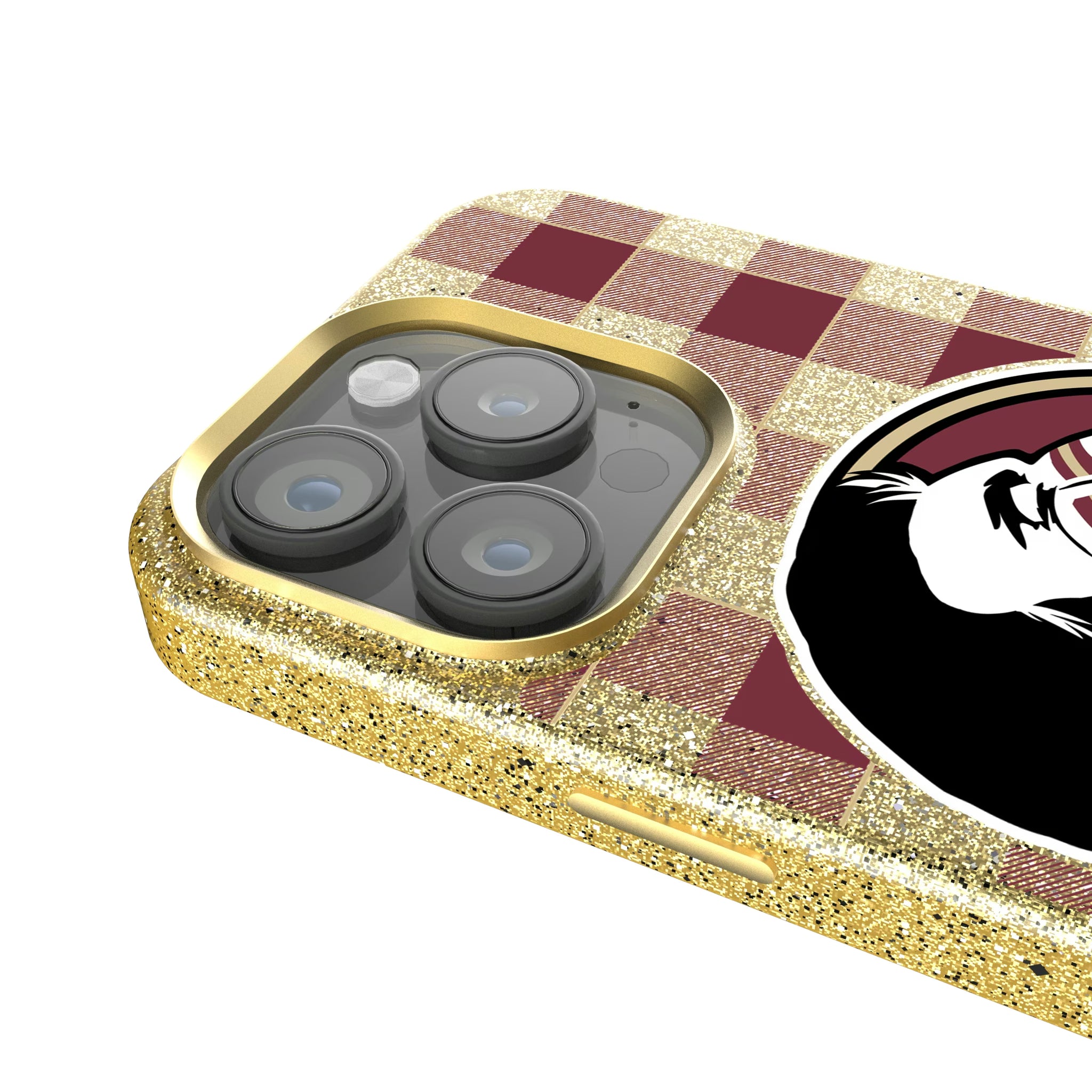 Florida State University Seminoles Plaid iPhone Bling Phone Case for Apple iPhone - Detail