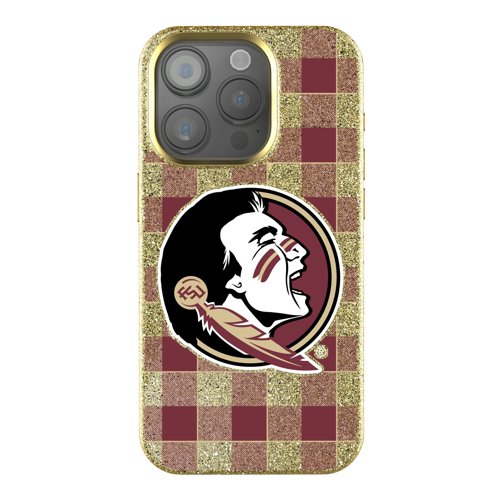 Florida State University Seminoles Plaid iPhone Bling Phone Case for Apple iPhone