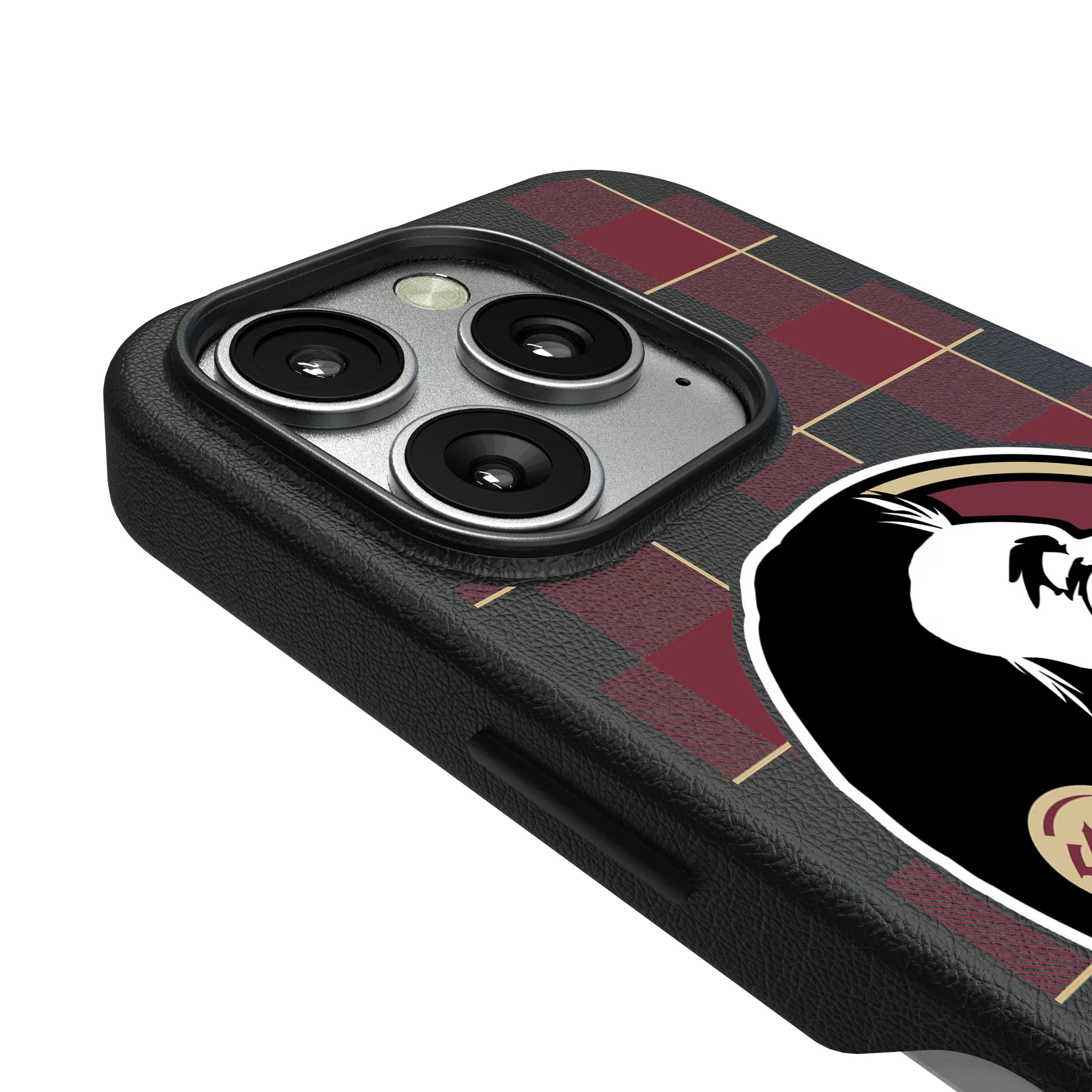 Florida State University Seminoles Plaid iPhone MagSafe Compatible Phone Case for Apple iPhone - Detail