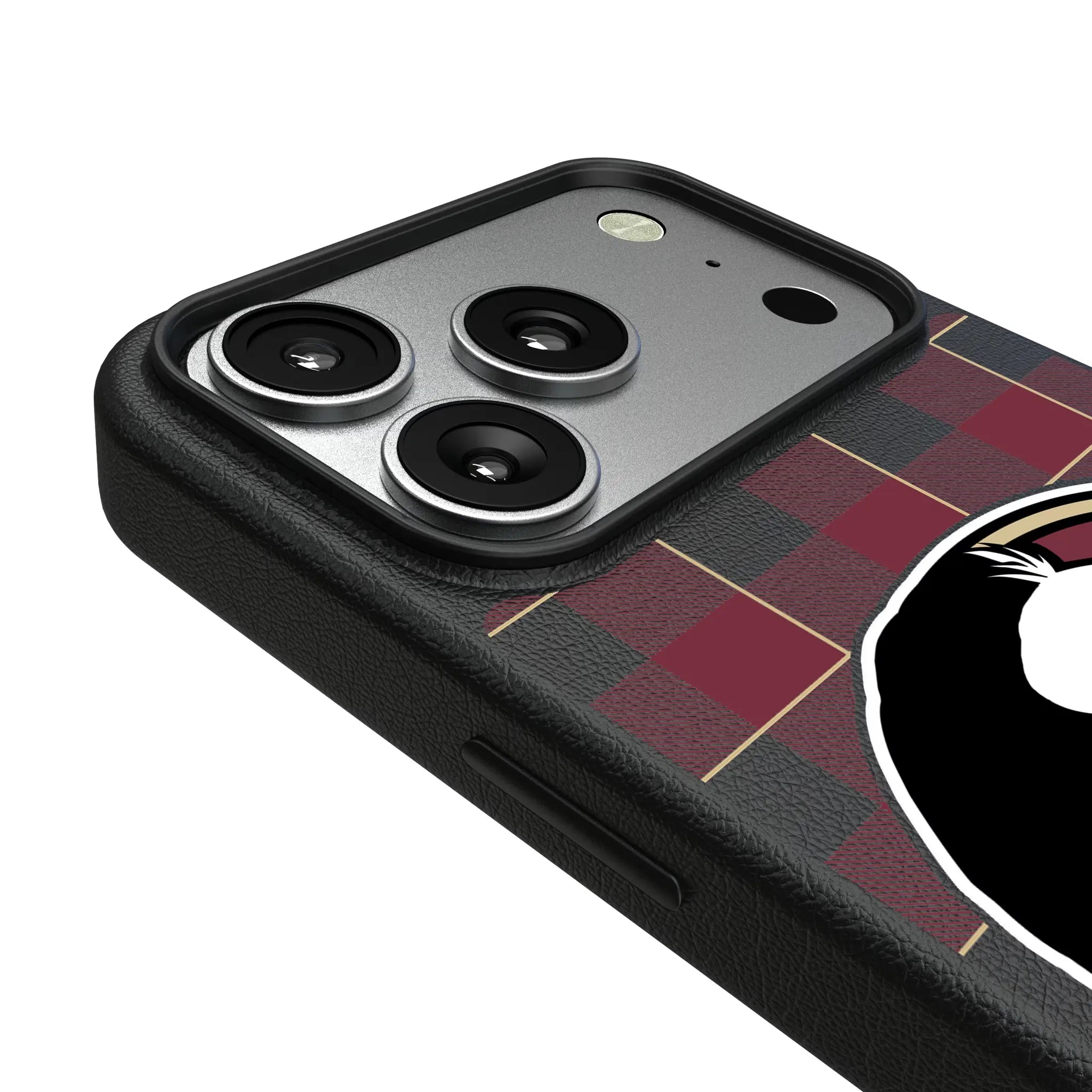 Florida State University Seminoles Plaid iPhone MagSafe Compatible Phone Case for Apple iPhone - Detail#Device_iPhone 17 Pro