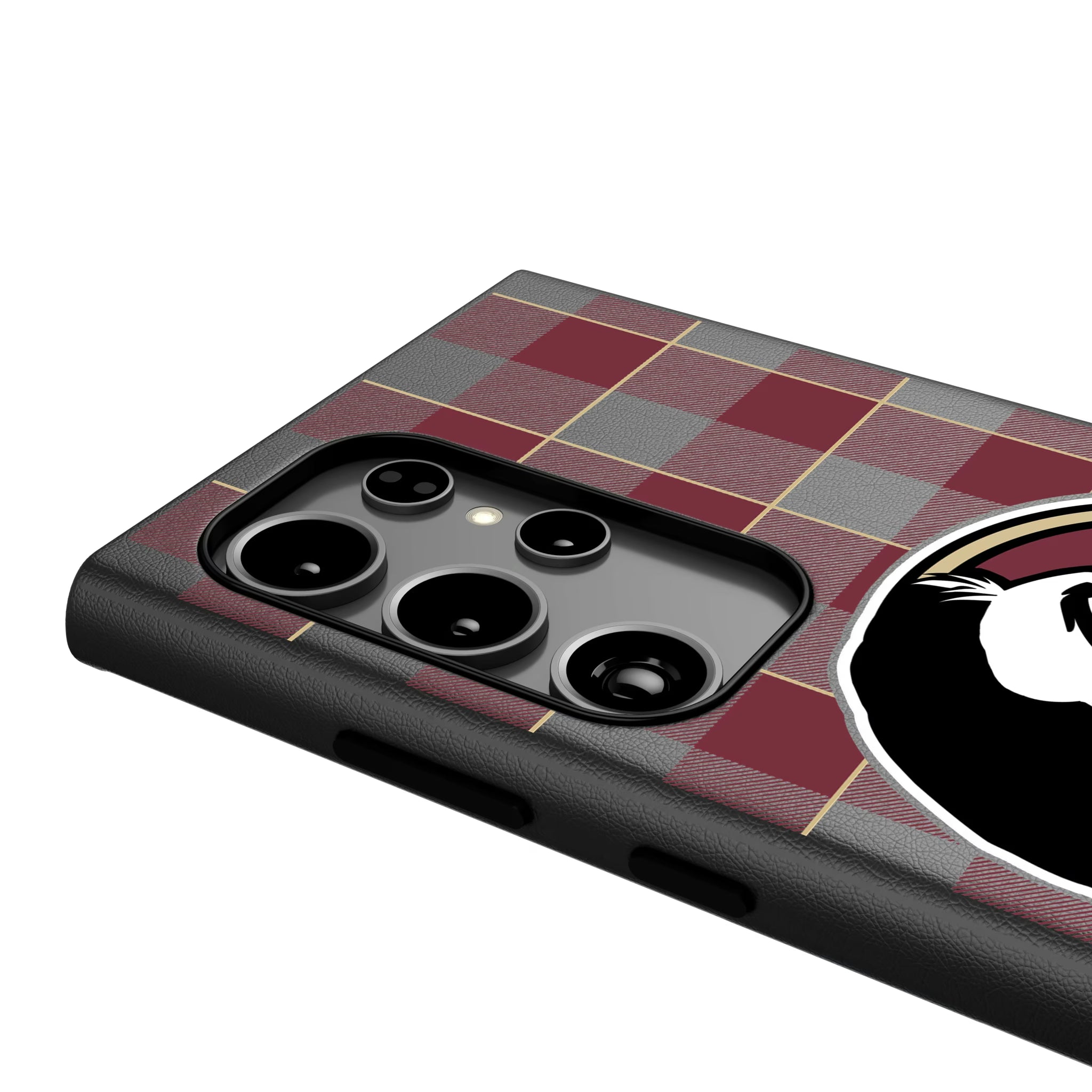Florida State University Seminoles Plaid Galaxy MagSafe Compatible Phone Case for Samsung Galaxy - Detail