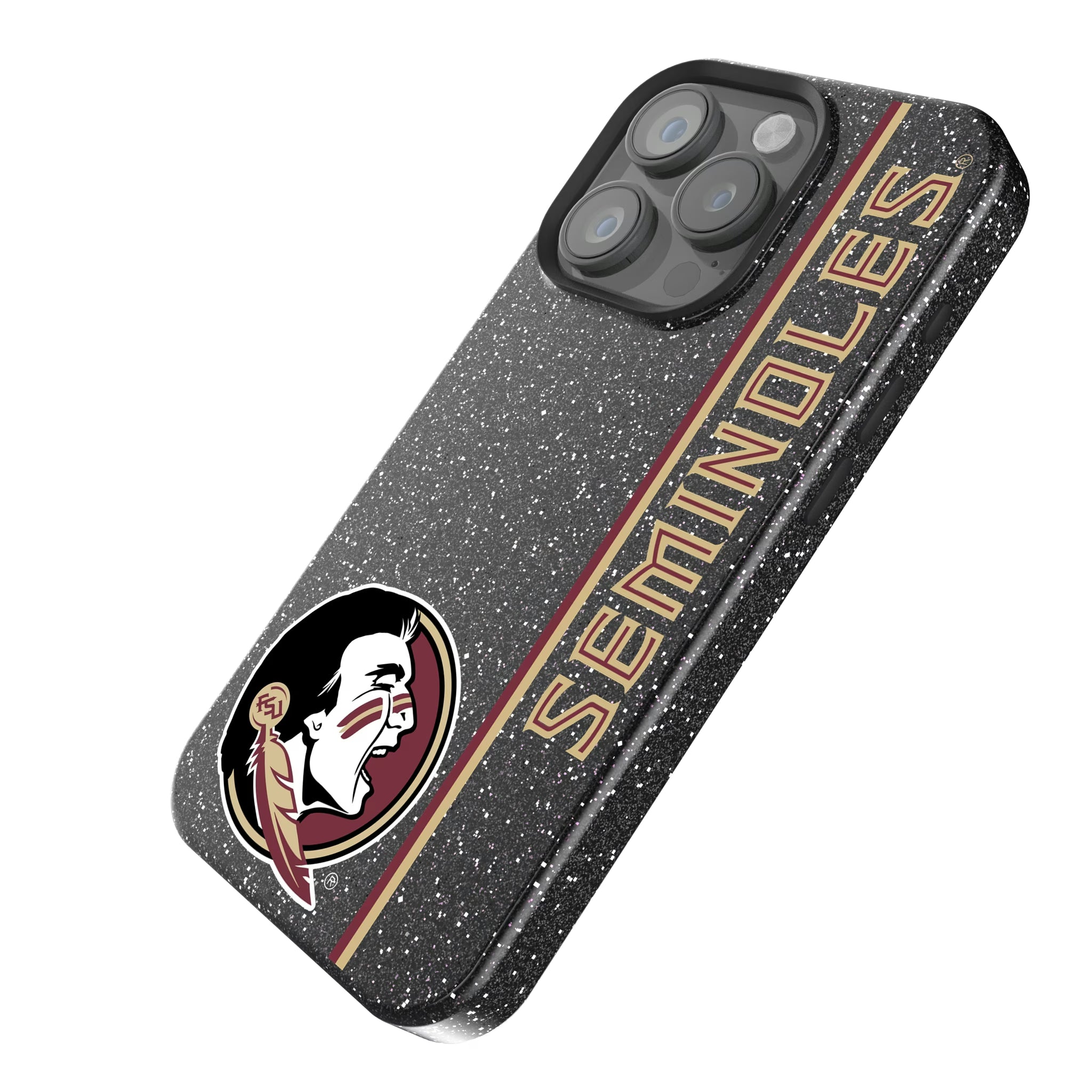 Florida State University Seminoles Sidebar iPhone Bling Phone Case for Apple iPhone - Isometric View