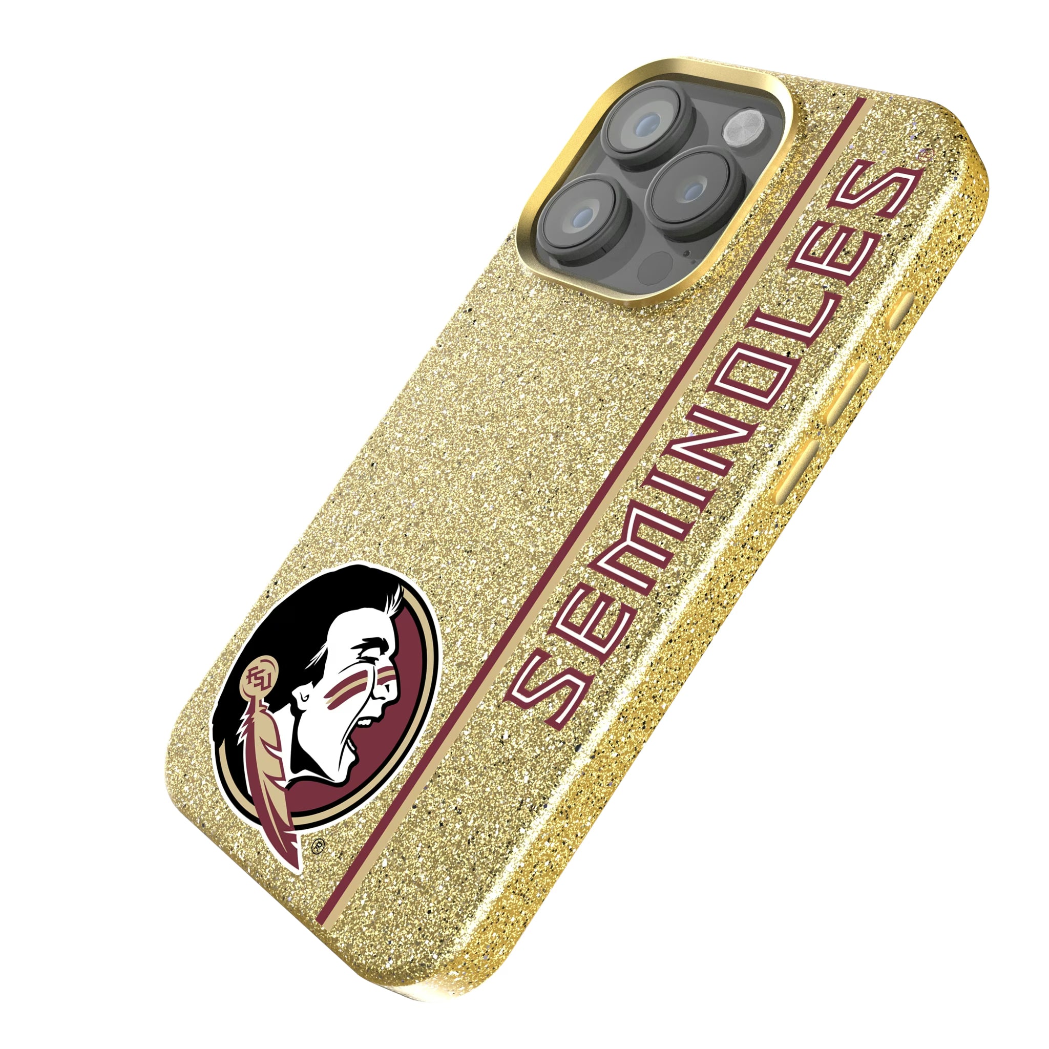 Florida State University Seminoles Sidebar iPhone Bling Phone Case for Apple iPhone - Isometric View