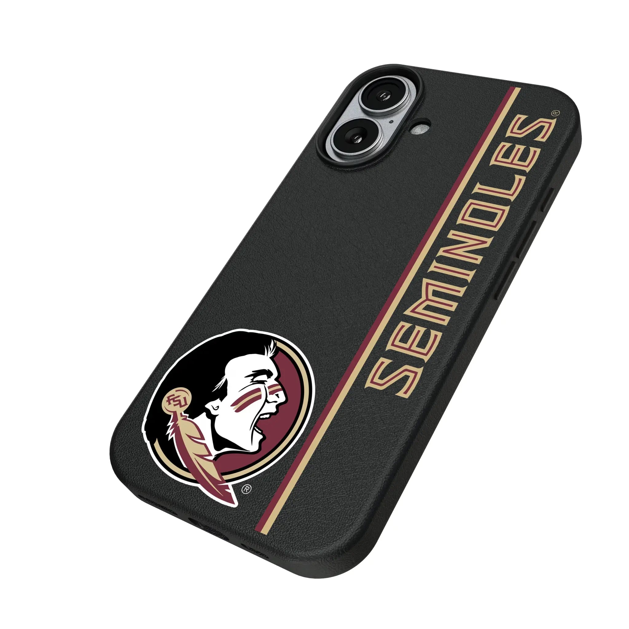 Florida State University Seminoles Sidebar iPhone MagSafe Compatible Phone Case for Apple iPhone - Isometric View#Device_iPhone 17