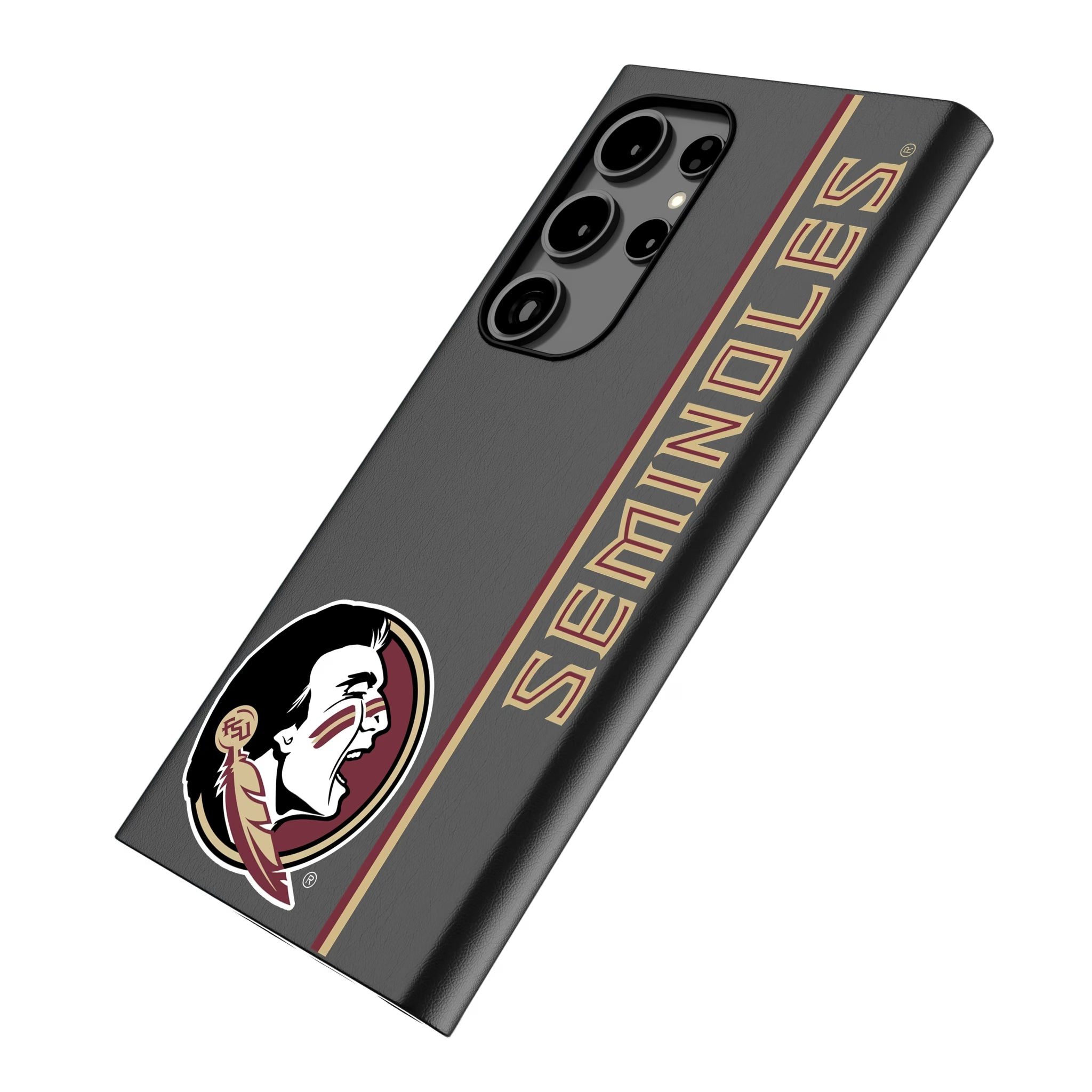 Florida State University Seminoles Sidebar Galaxy MagSafe Compatible Phone Case for Samsung Galaxy - Isometric View