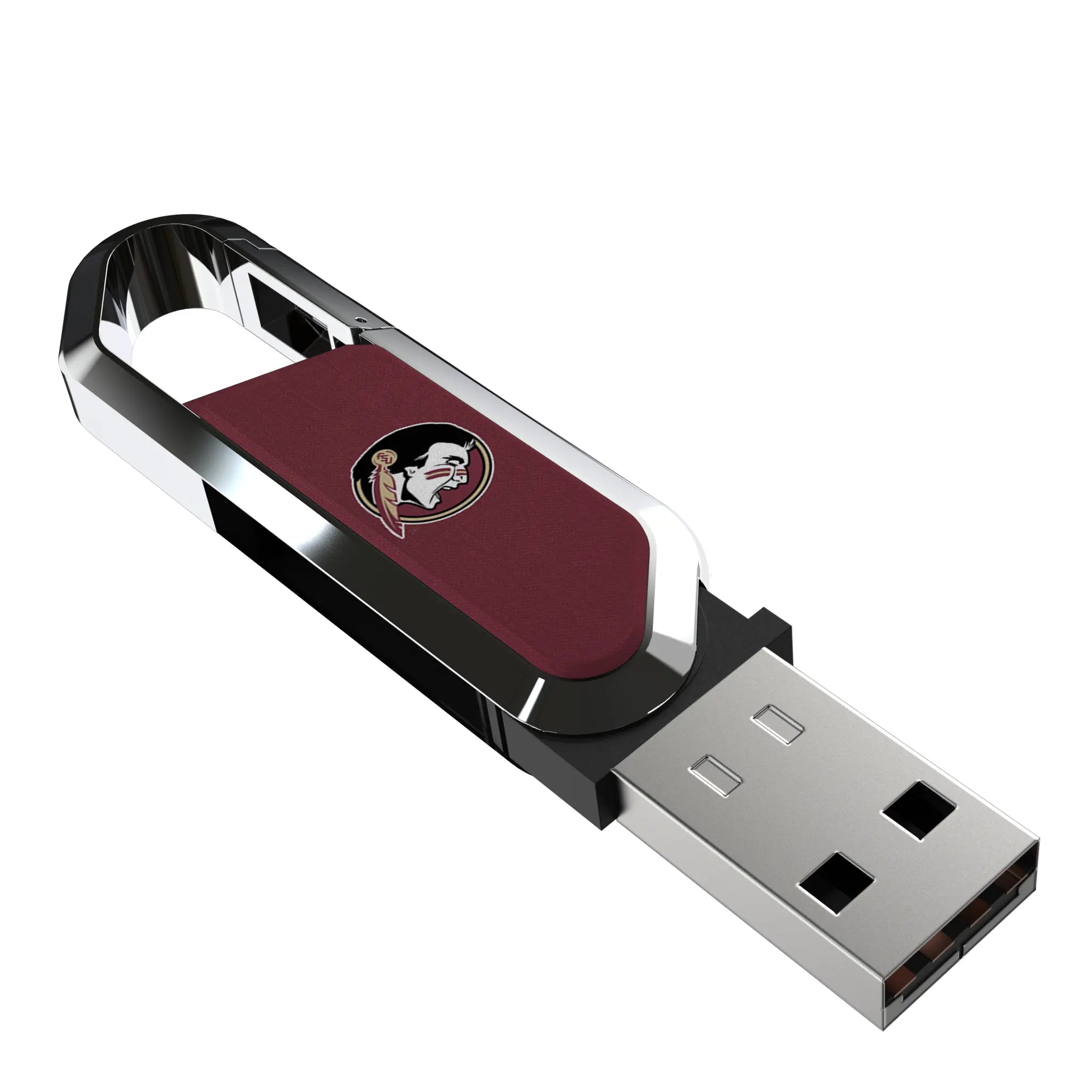 Florida State University Seminoles Solid USB 64GB Clip Style Flash Drive