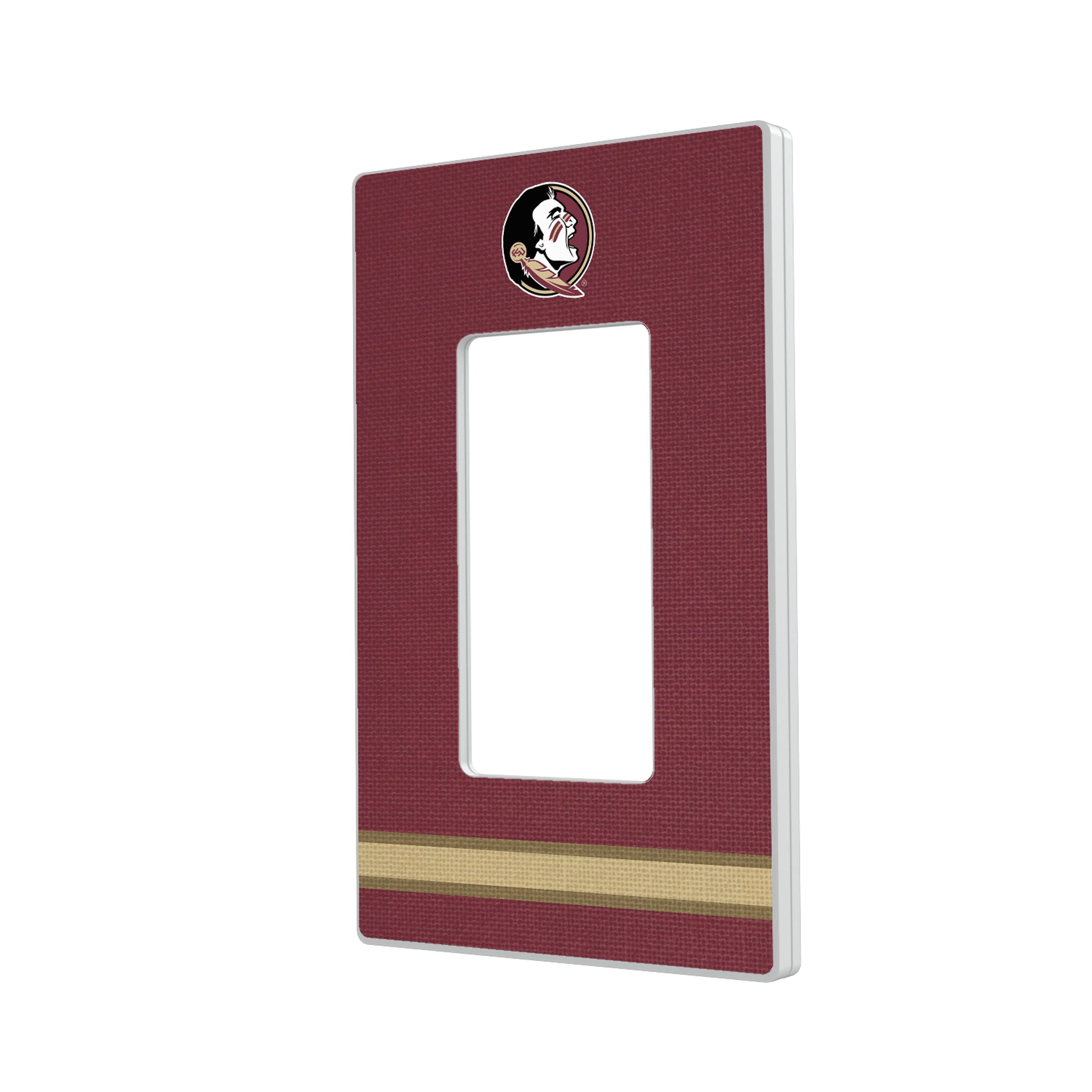 Florida State University Seminoles Stripe Hidden-Screw Light Switch Plate#Style_Single Rocker