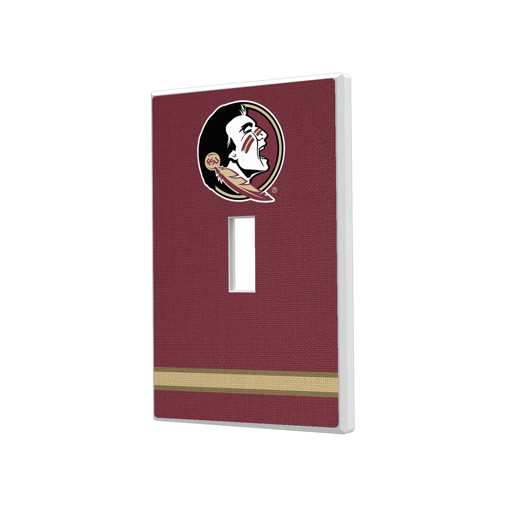 Florida State University Seminoles Stripe Hidden-Screw Light Switch Plate#Style_Single Toggle