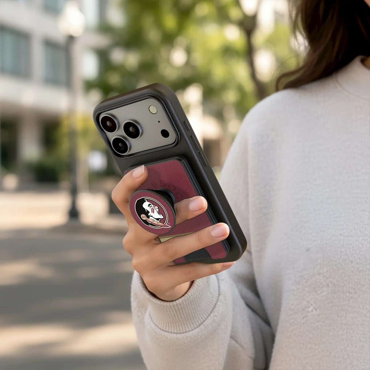 Florida State University Seminoles Stripe Popsockets Wallet Magnetic - Lifestyle