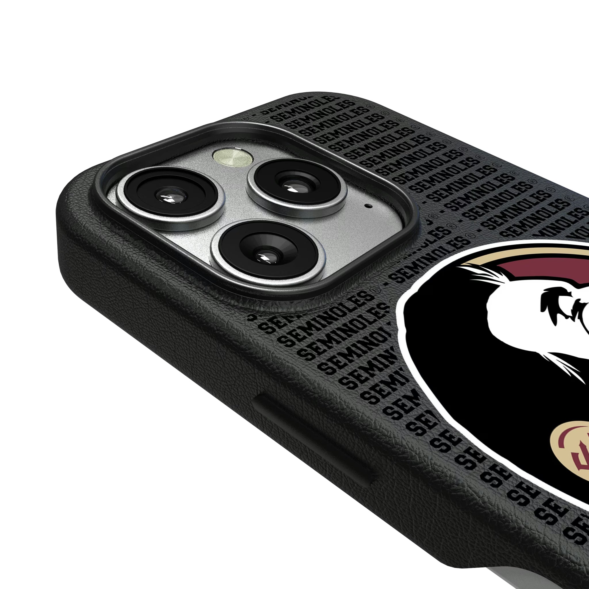 Florida State University Seminoles Text Backdrop iPhone MagSafe Compatible Phone Case for Apple iPhone - Detail