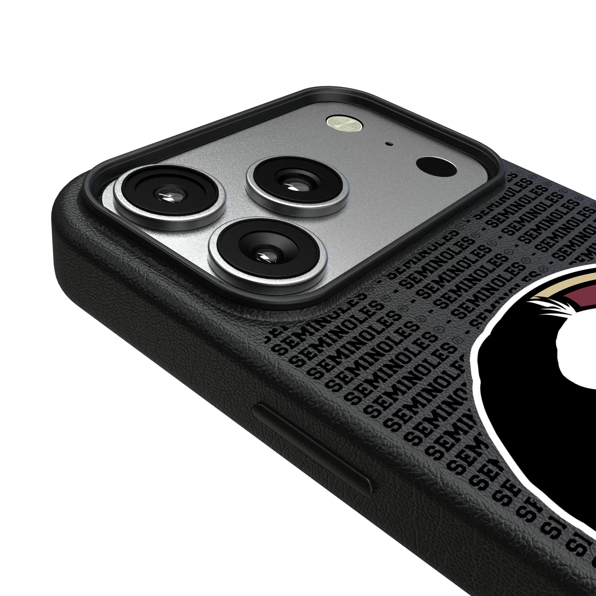 Florida State University Seminoles Text Backdrop iPhone MagSafe Compatible Phone Case for Apple iPhone - Detail#Device_iPhone 17 Pro