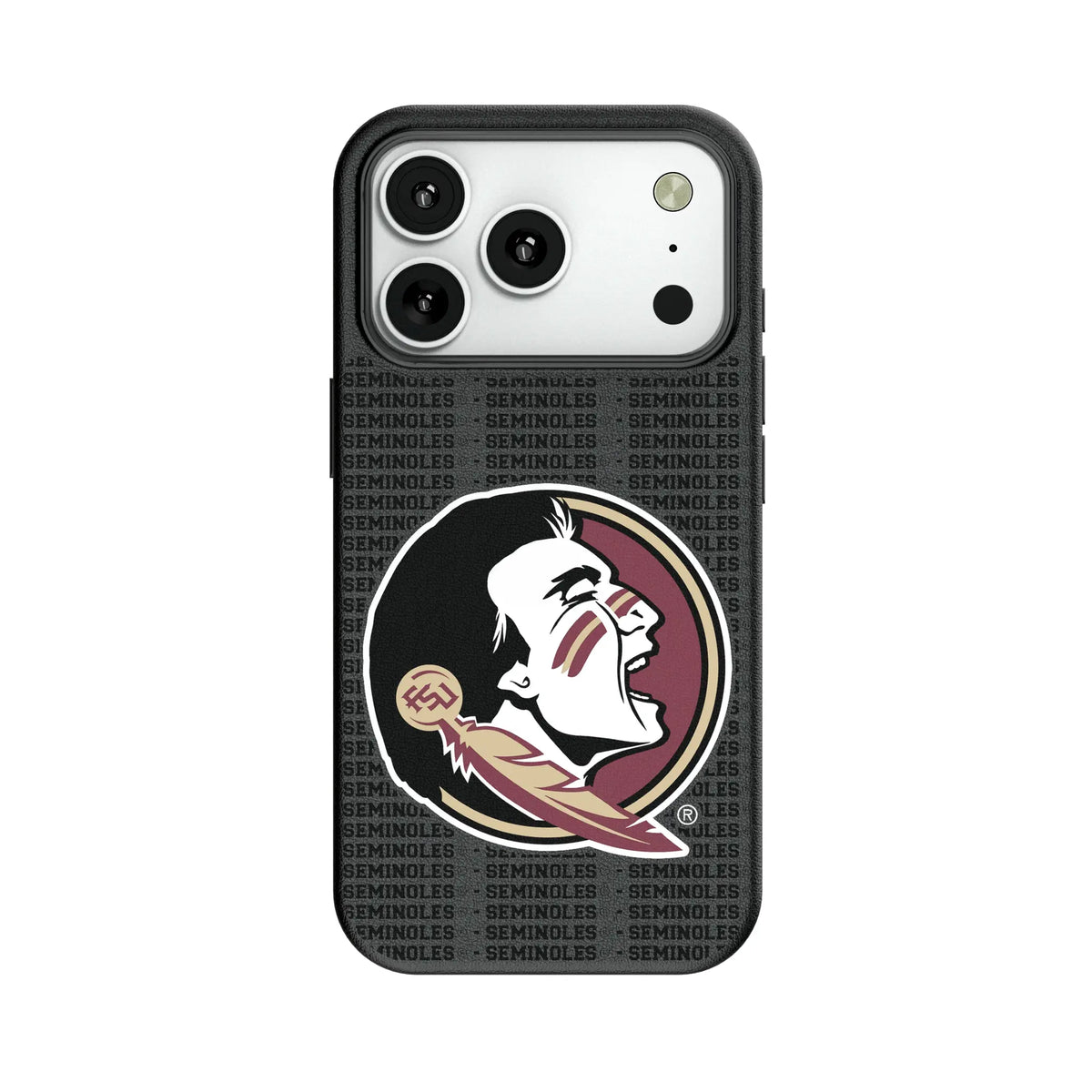 Florida State University Seminoles Text Backdrop MagSafe Compatible Phone Case for Apple iPhone