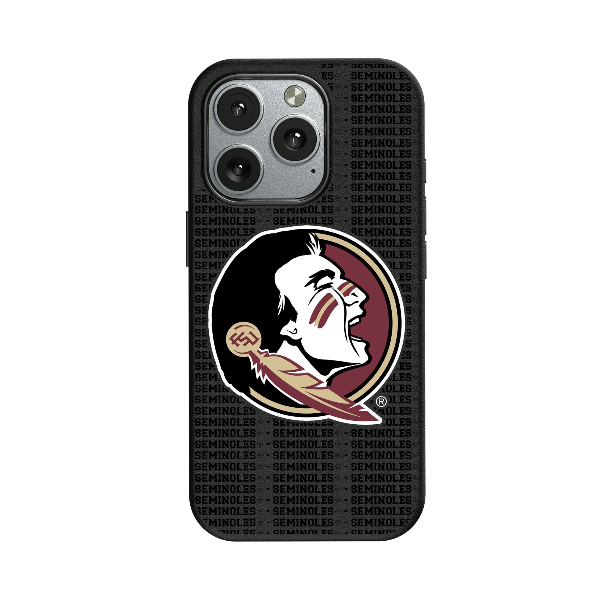Florida State University Seminoles Text Backdrop iPhone MagSafe Compatible Phone Case for Apple iPhone
