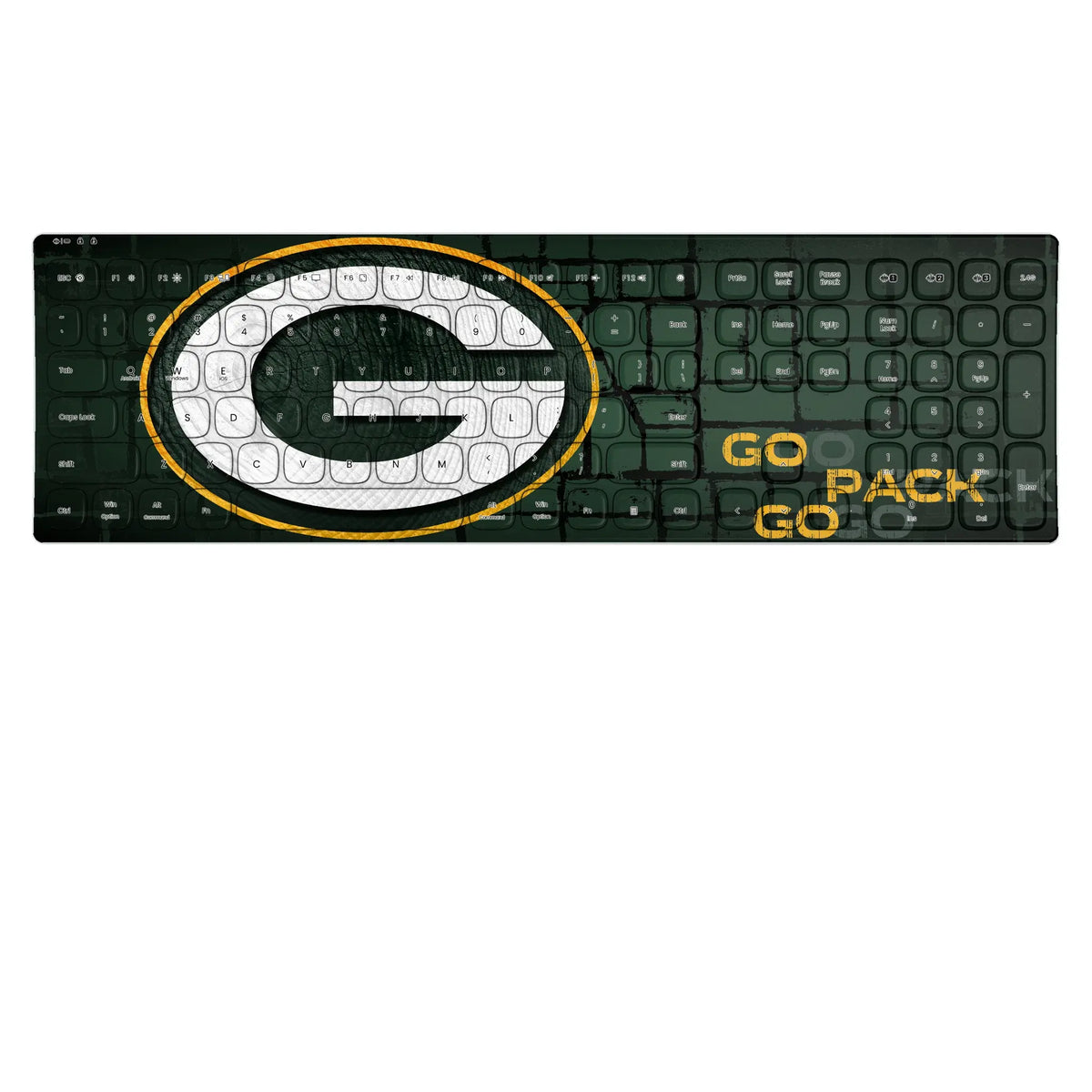Green Bay Packers Brick KKB605 Curved Wireless Keyboard