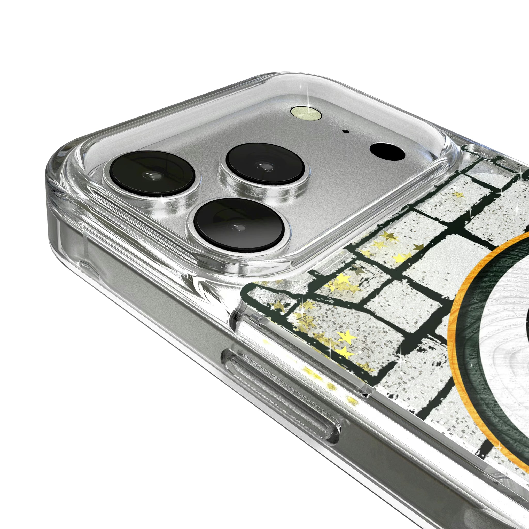 Green Bay Packers Brick iPhone Glitter Phone Case for Apple iPhone - Detail