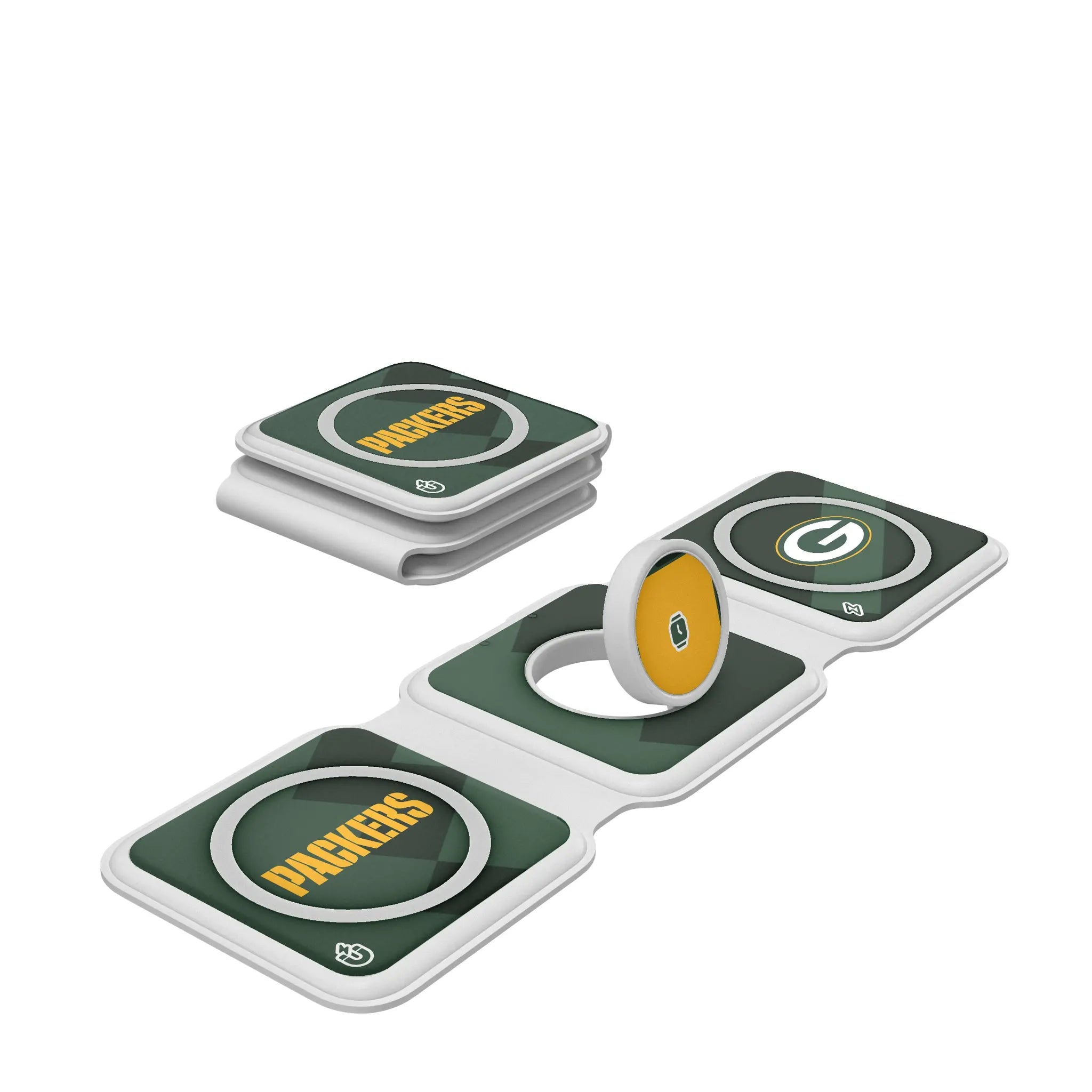 Green Bay Packers Color Block Foldable 3 in 1 Charger