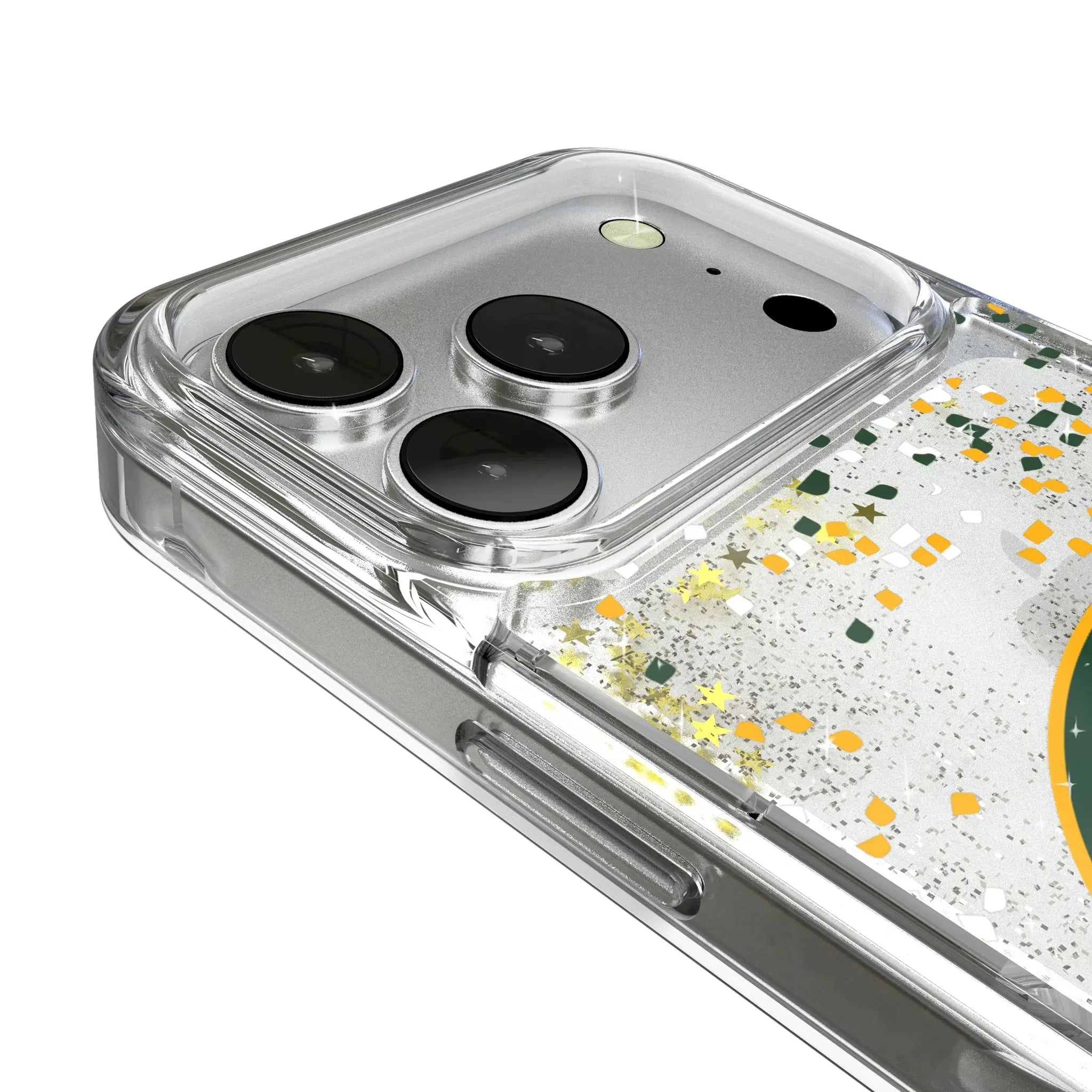 Green Bay Packers Confetti iPhone Glitter Phone Case for Apple iPhone - Detail