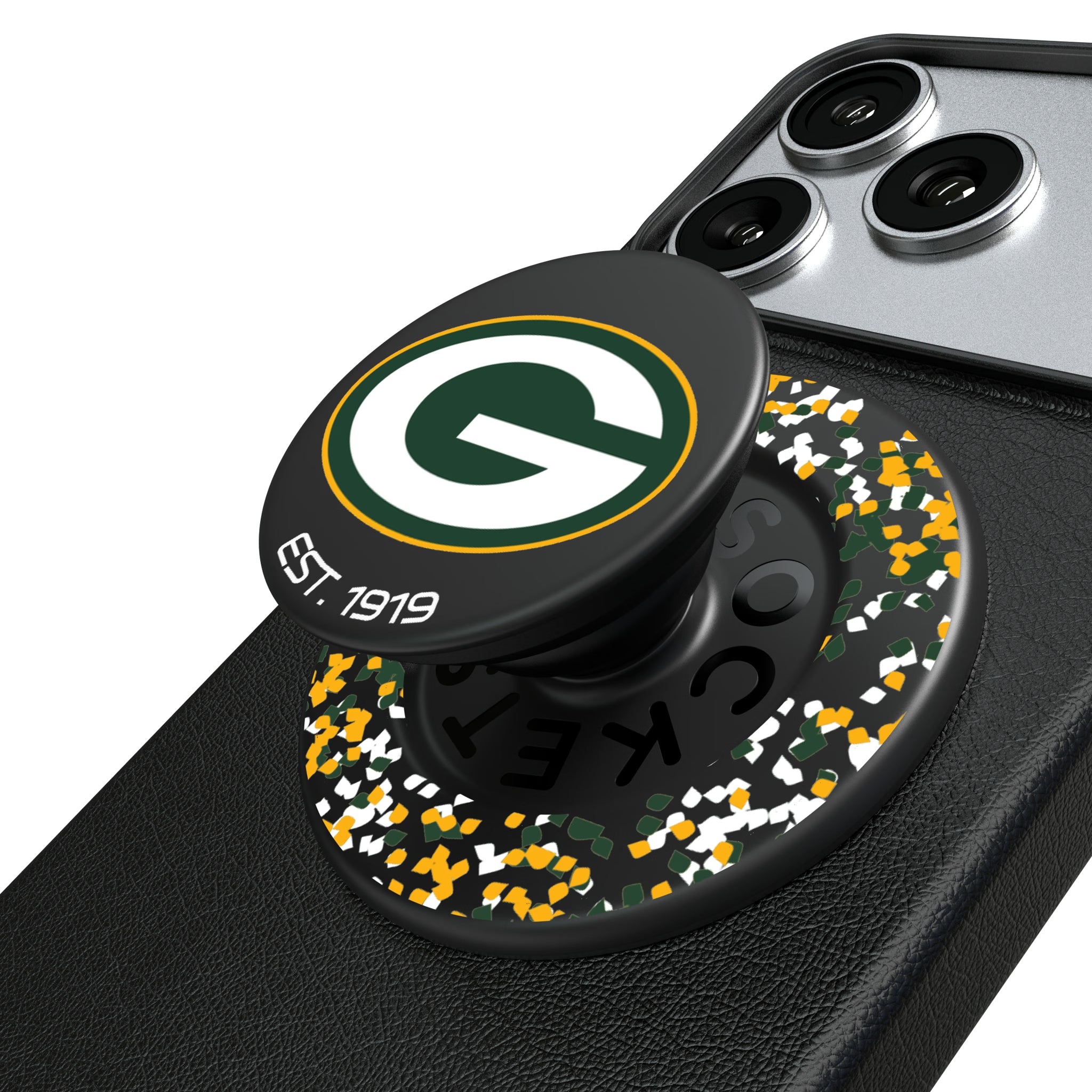 Green Bay Packers Confetti Popsockets Round Magnetic