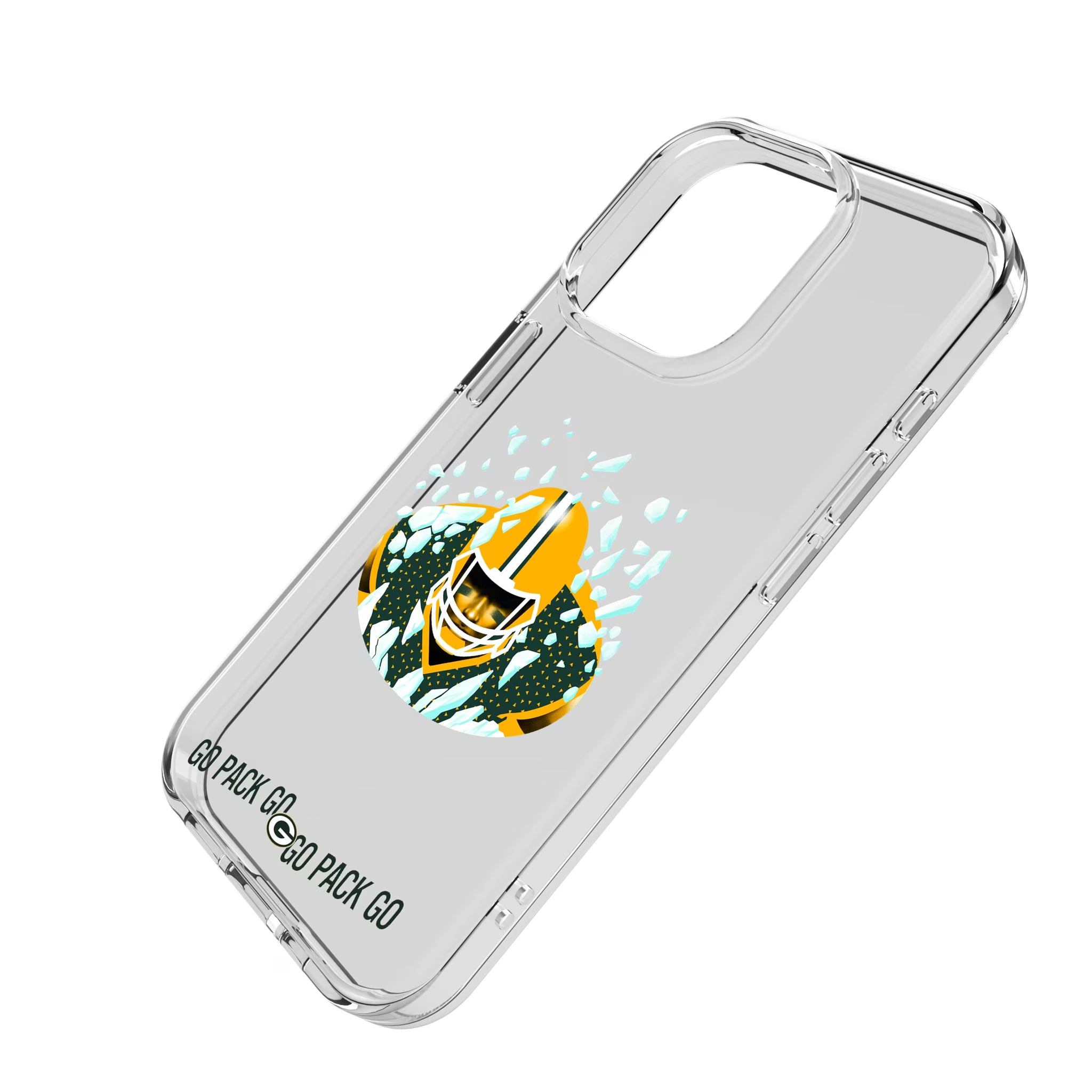 Green Bay Packers Deco iPhone Clear Phone Case for Apple iPhone - Isometric View